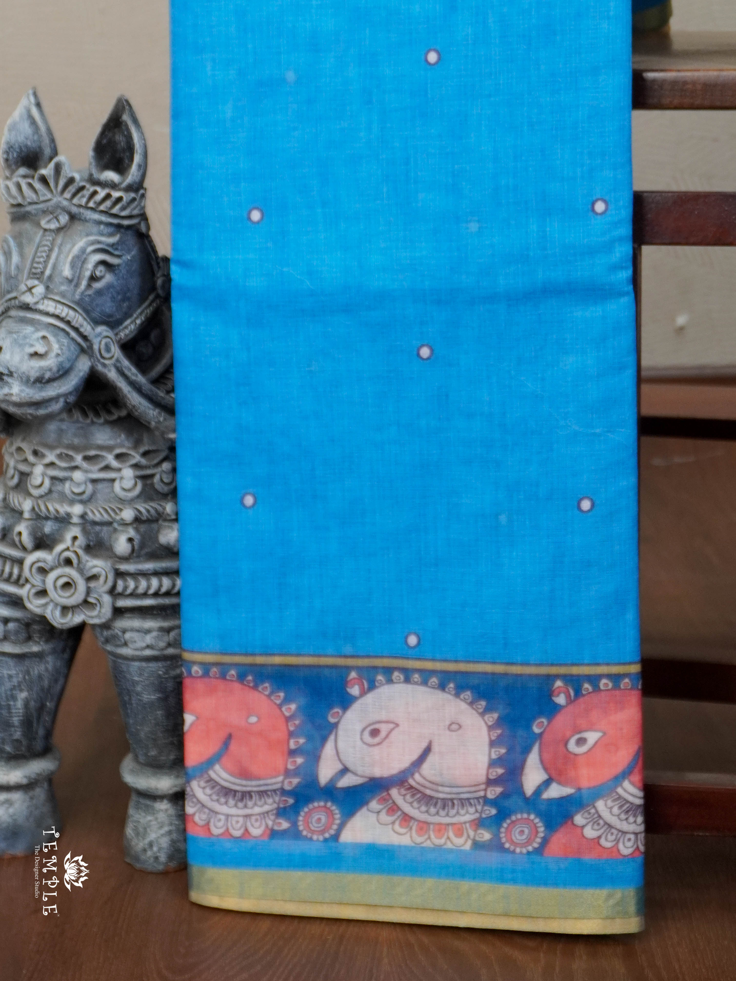 Kalamkari Linen cotton saree | TTDS2813