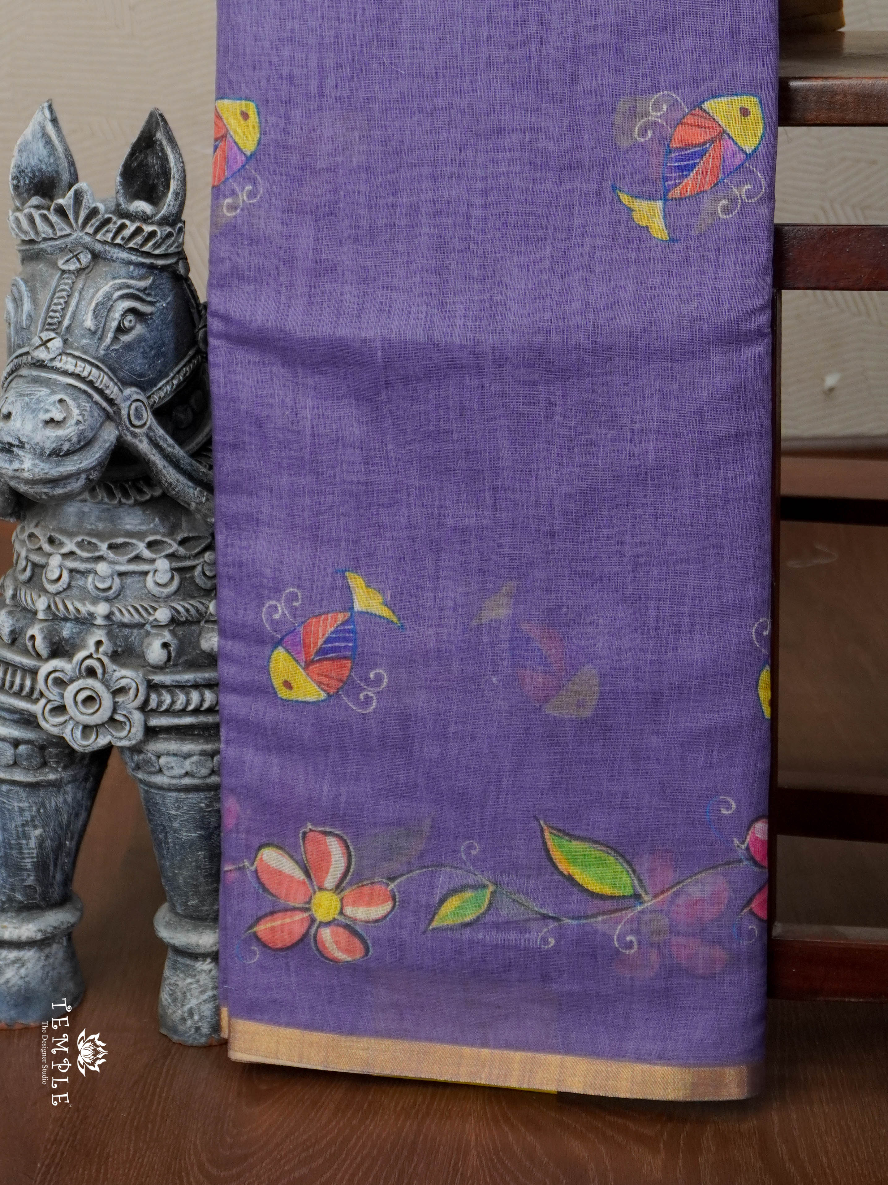 Linen cotton saree | TTDS2814