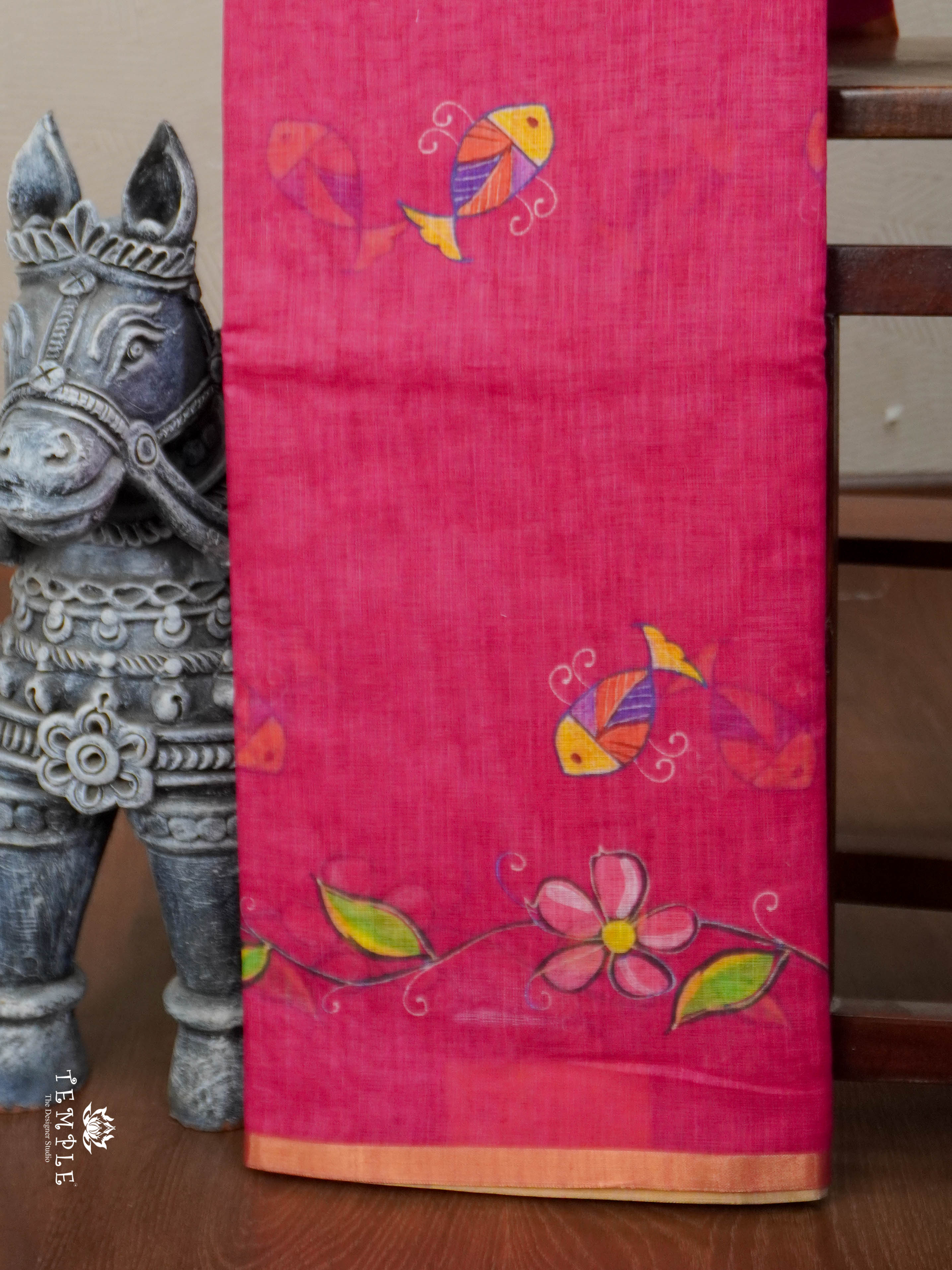 Linen cotton saree | TTDS2814