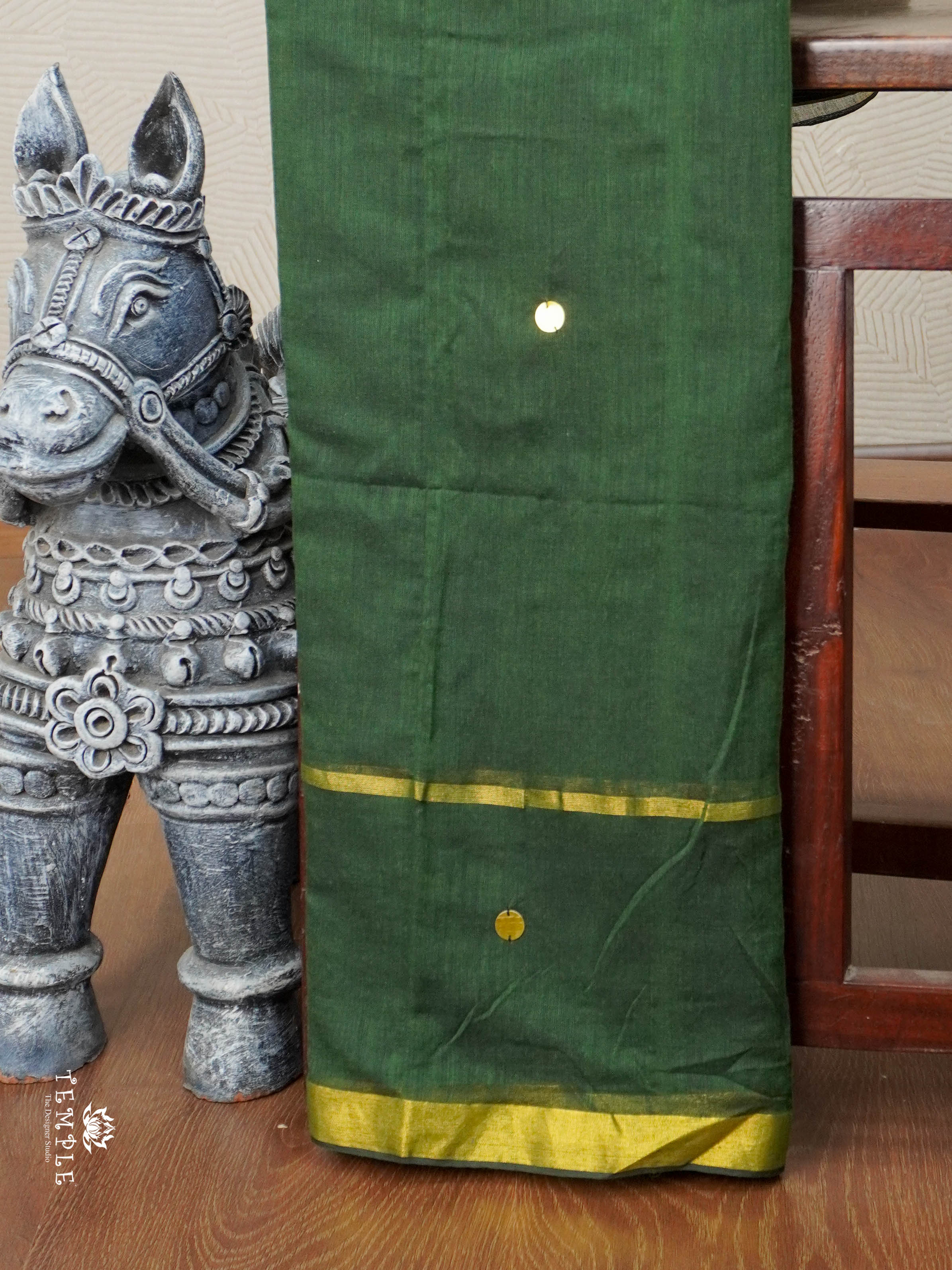 Mul Cotton Saree With Tikki Work | TTDS2793