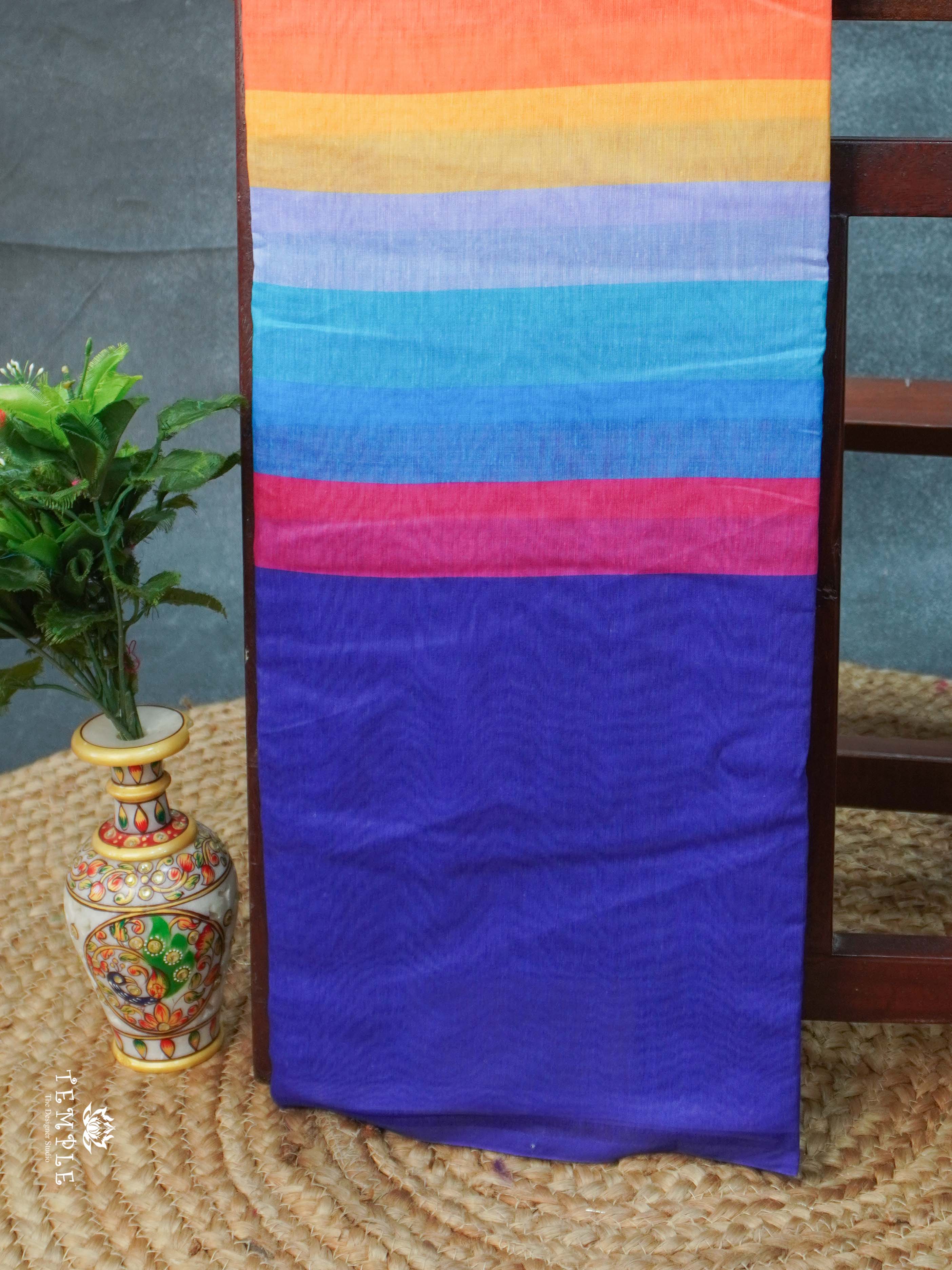 Multicolour Chanderi Cotton Saree |TTDS2245