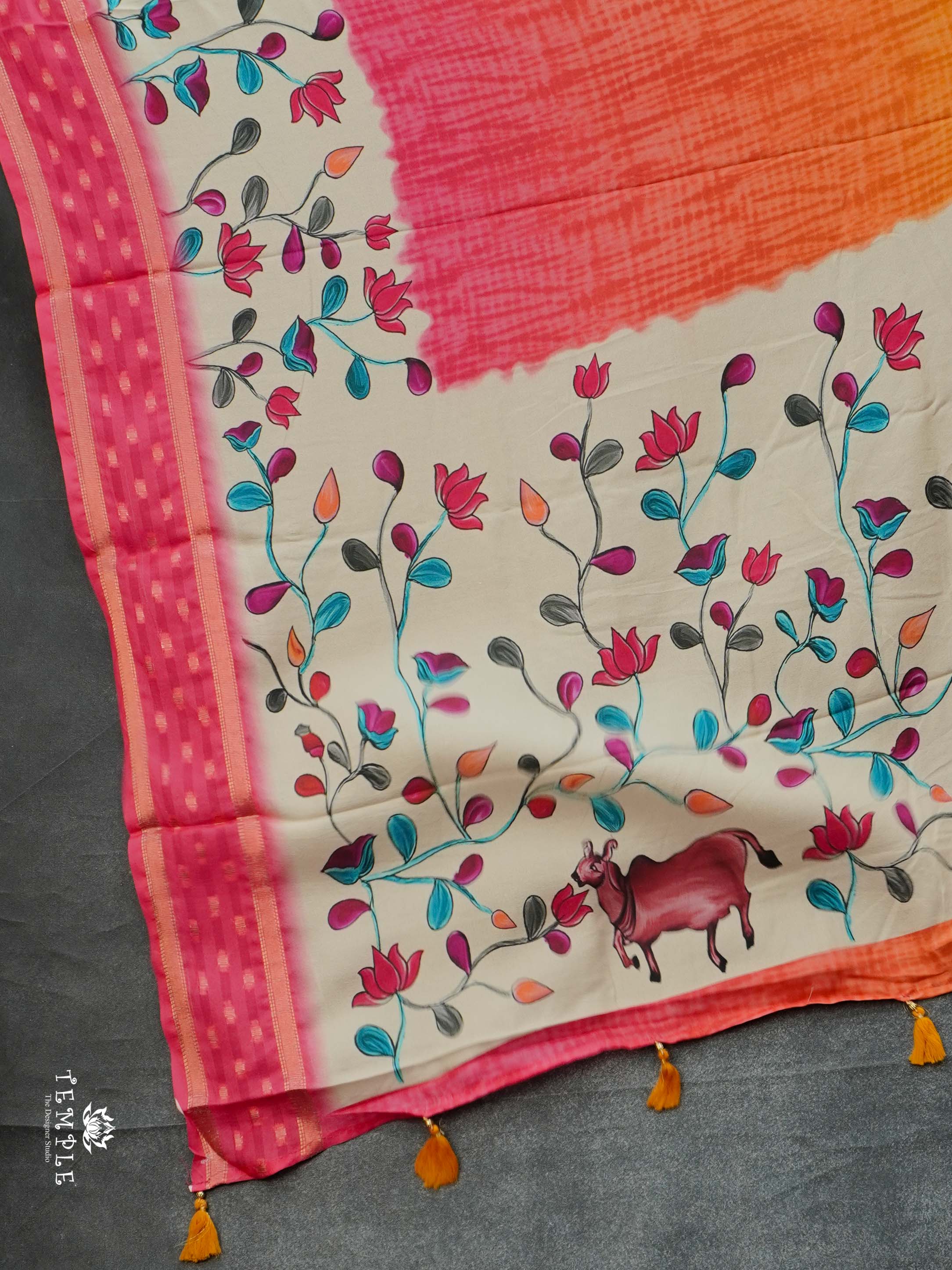 Semi Crepe Saree With Triple Shades | TTDS2303
