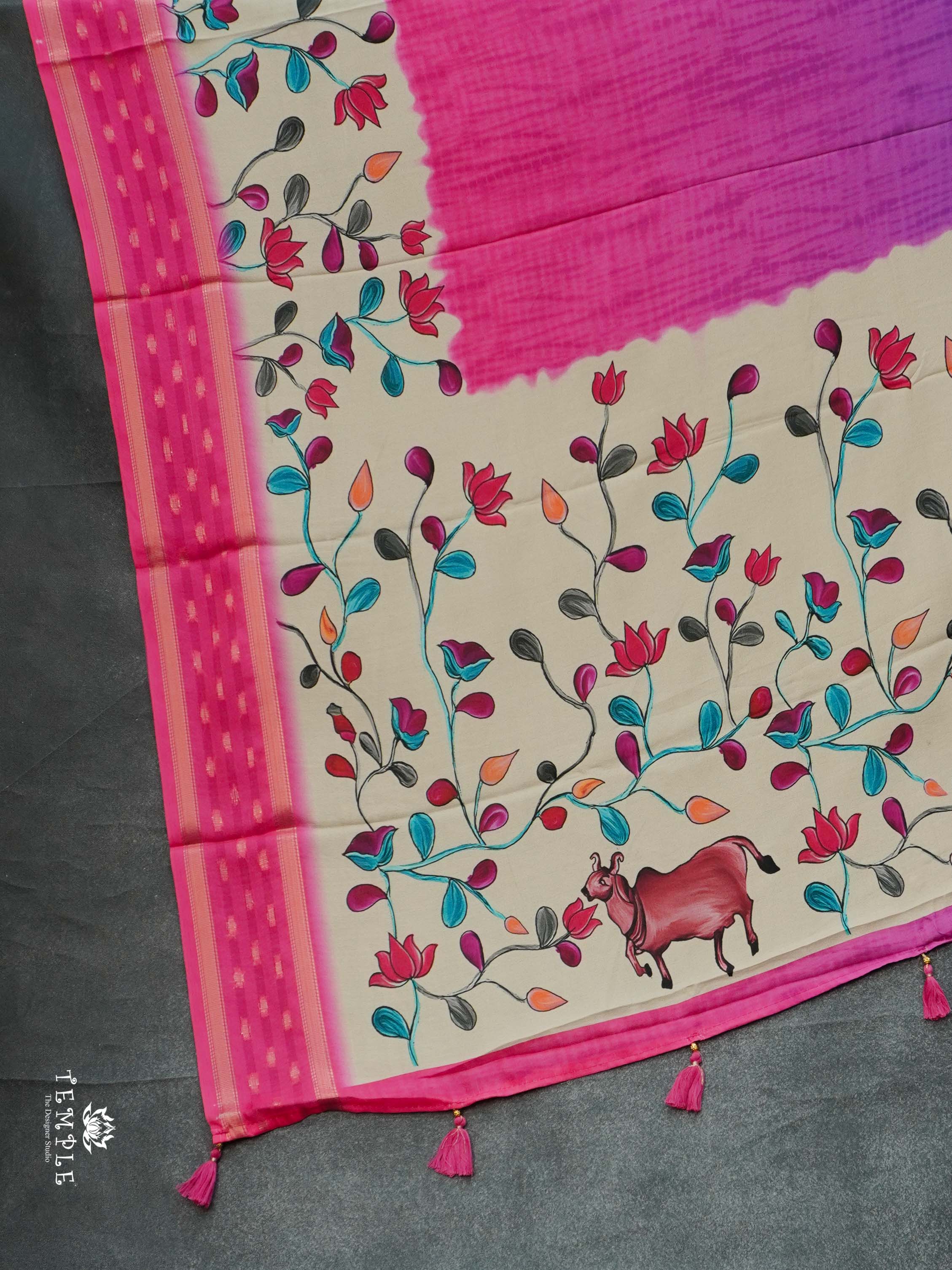 Semi Crepe Saree With Triple Shades | TTDS2303