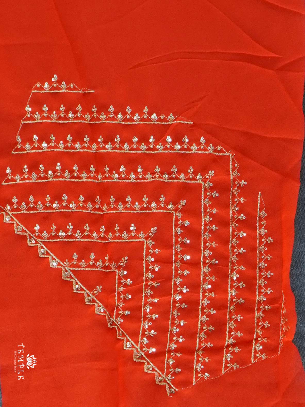 Georgette Saree with Designer Blouse | TTDS2243