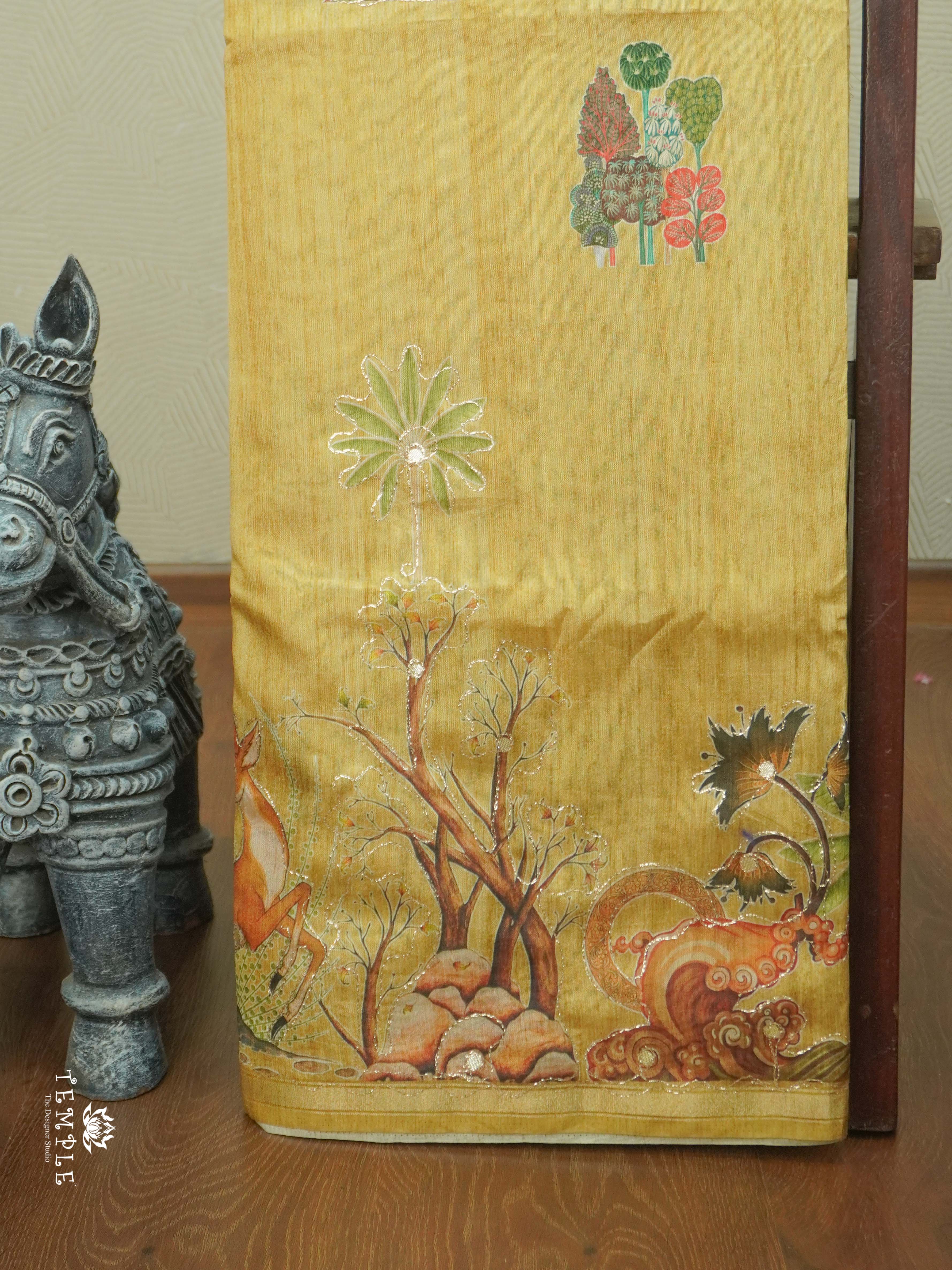 Printed Chanderi Saree with Zari Work | TTDS2718