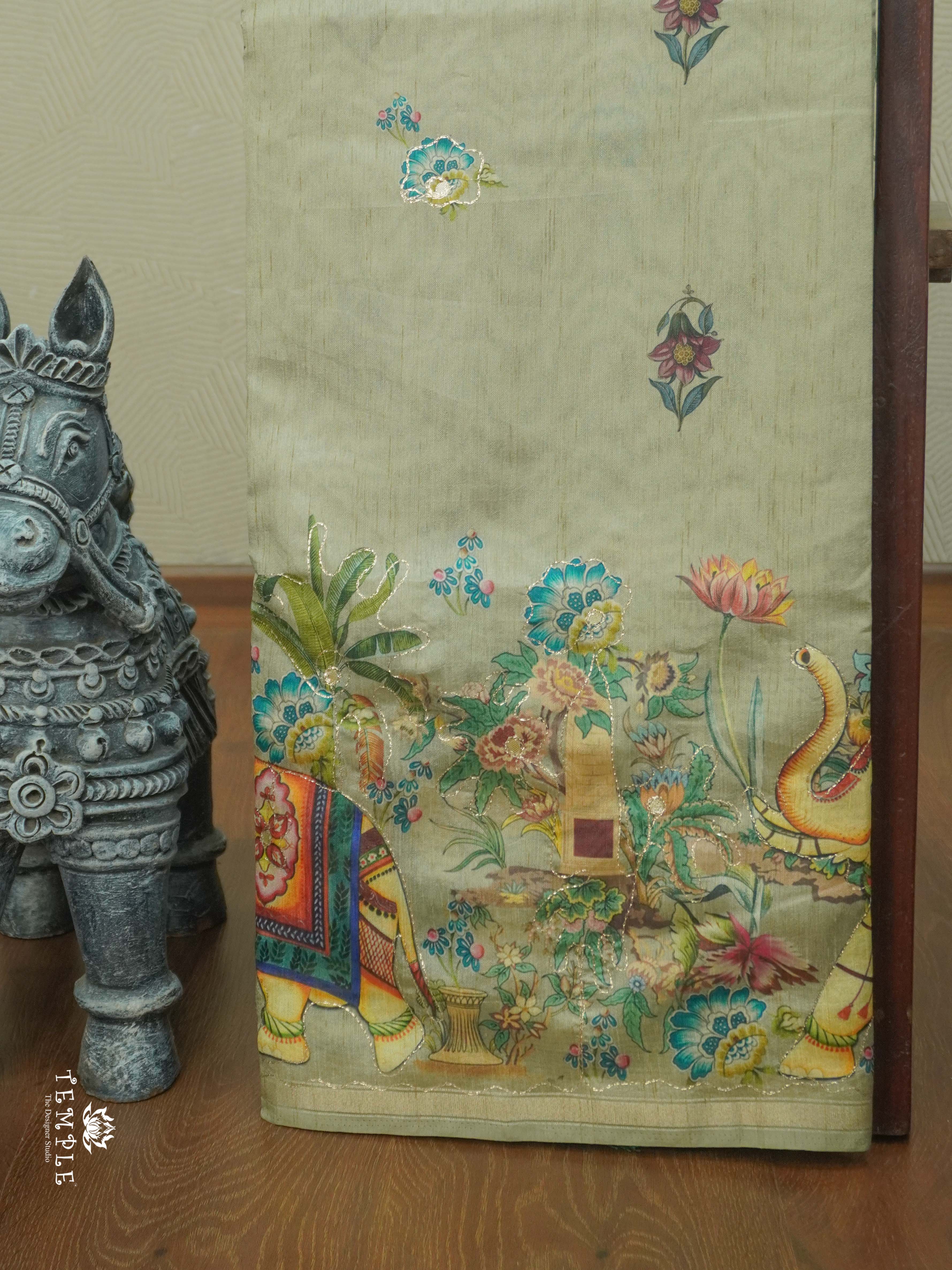 Printed Chanderi Saree with Zari Work | TTDS2718