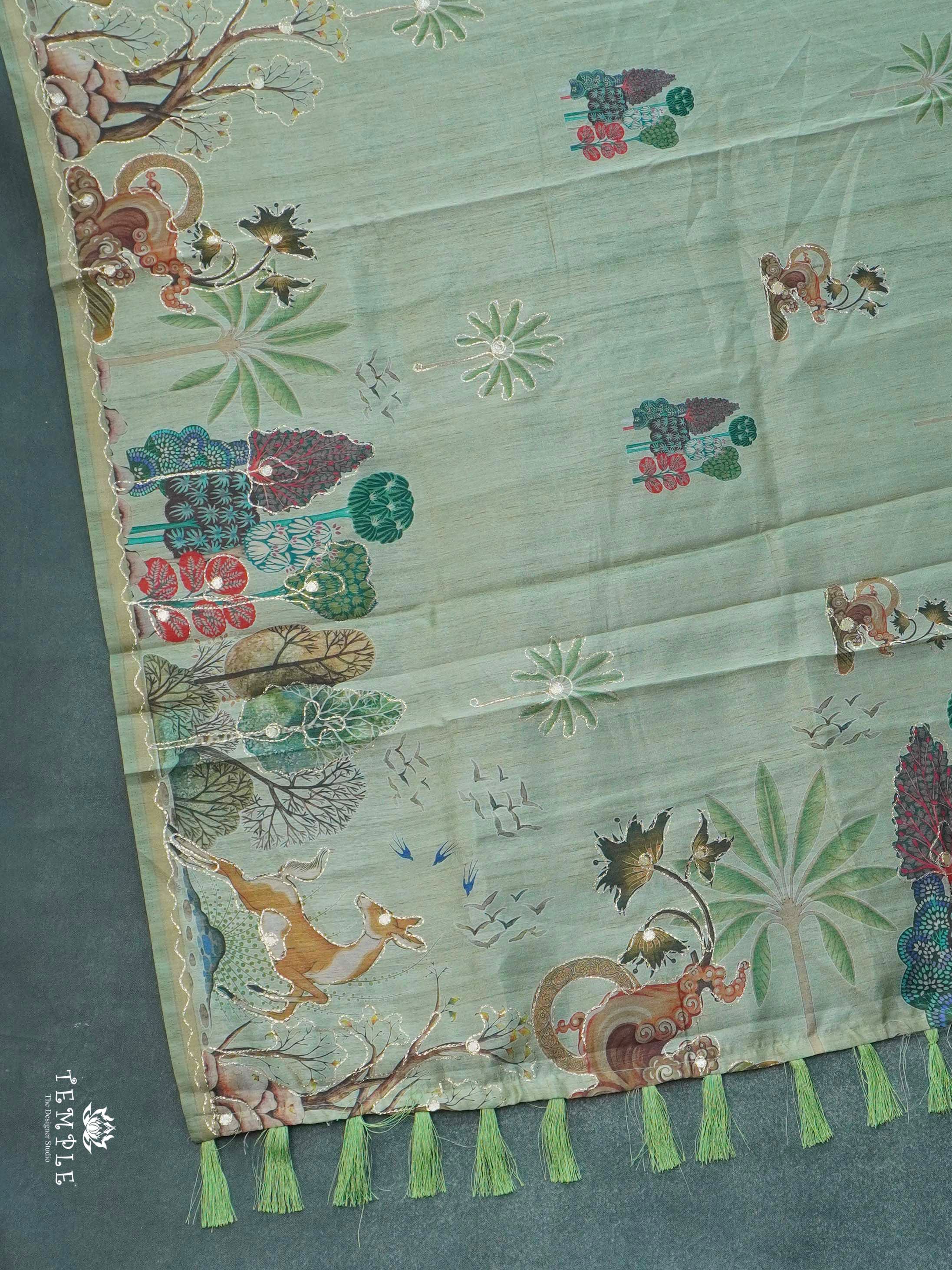 Printed Chanderi Saree with Zari Work | TTDS2718