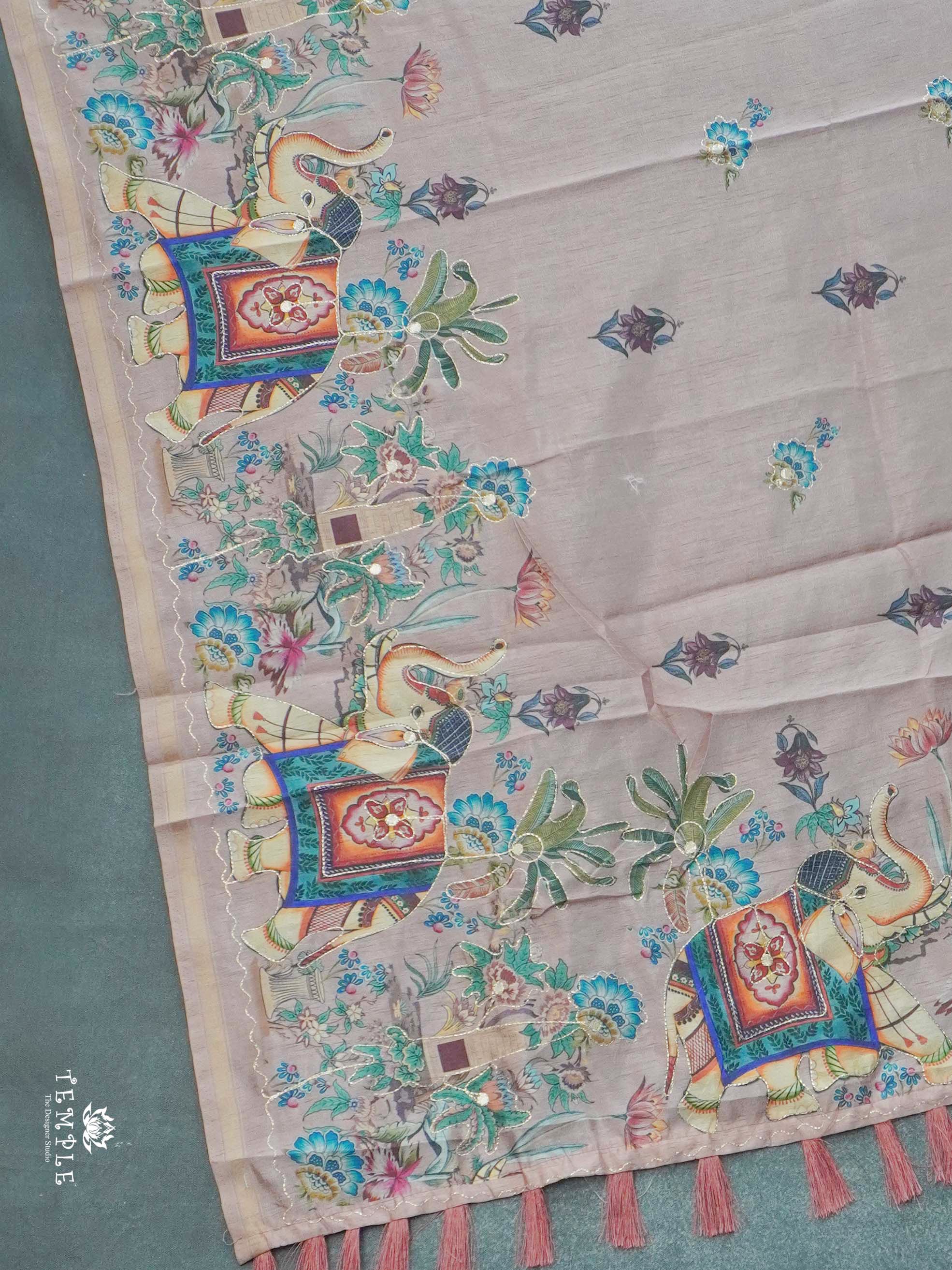 Printed Chanderi Saree with Zari Work | TTDS2718