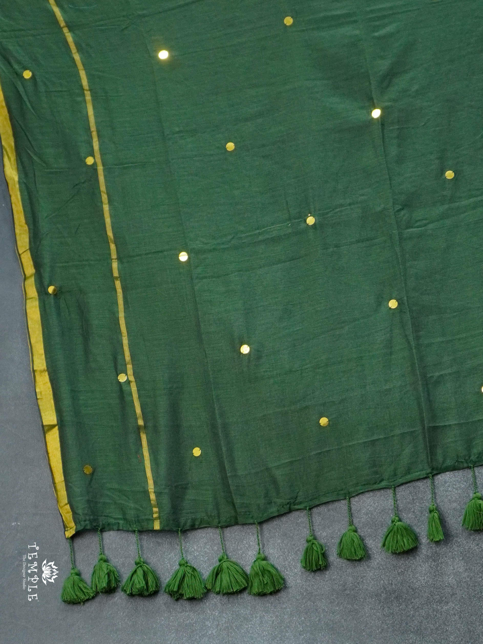 Mul Cotton Saree With Tikki Work | TTDS2793