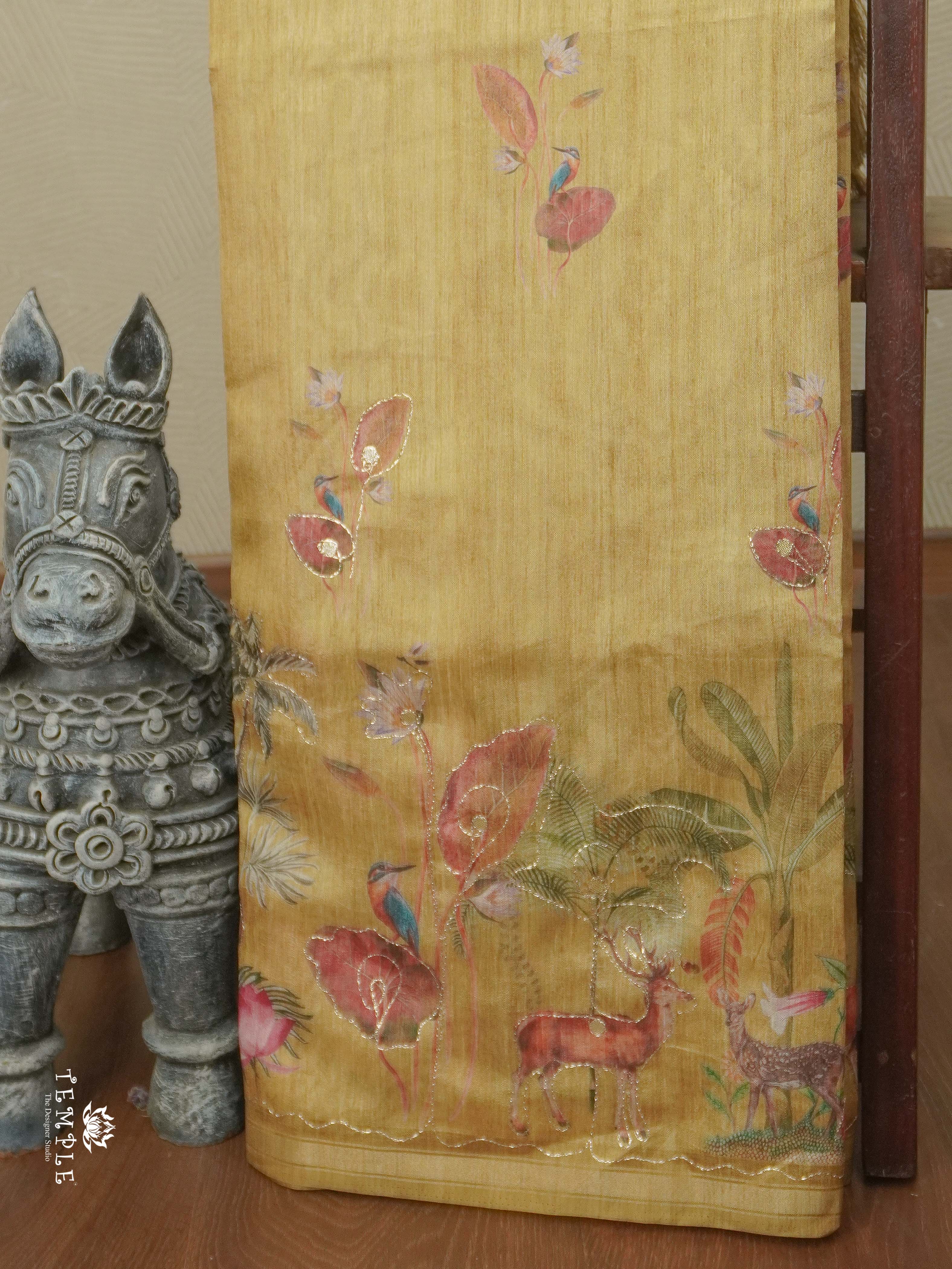 Printed Chanderi Cotton Saree | TTDS2724