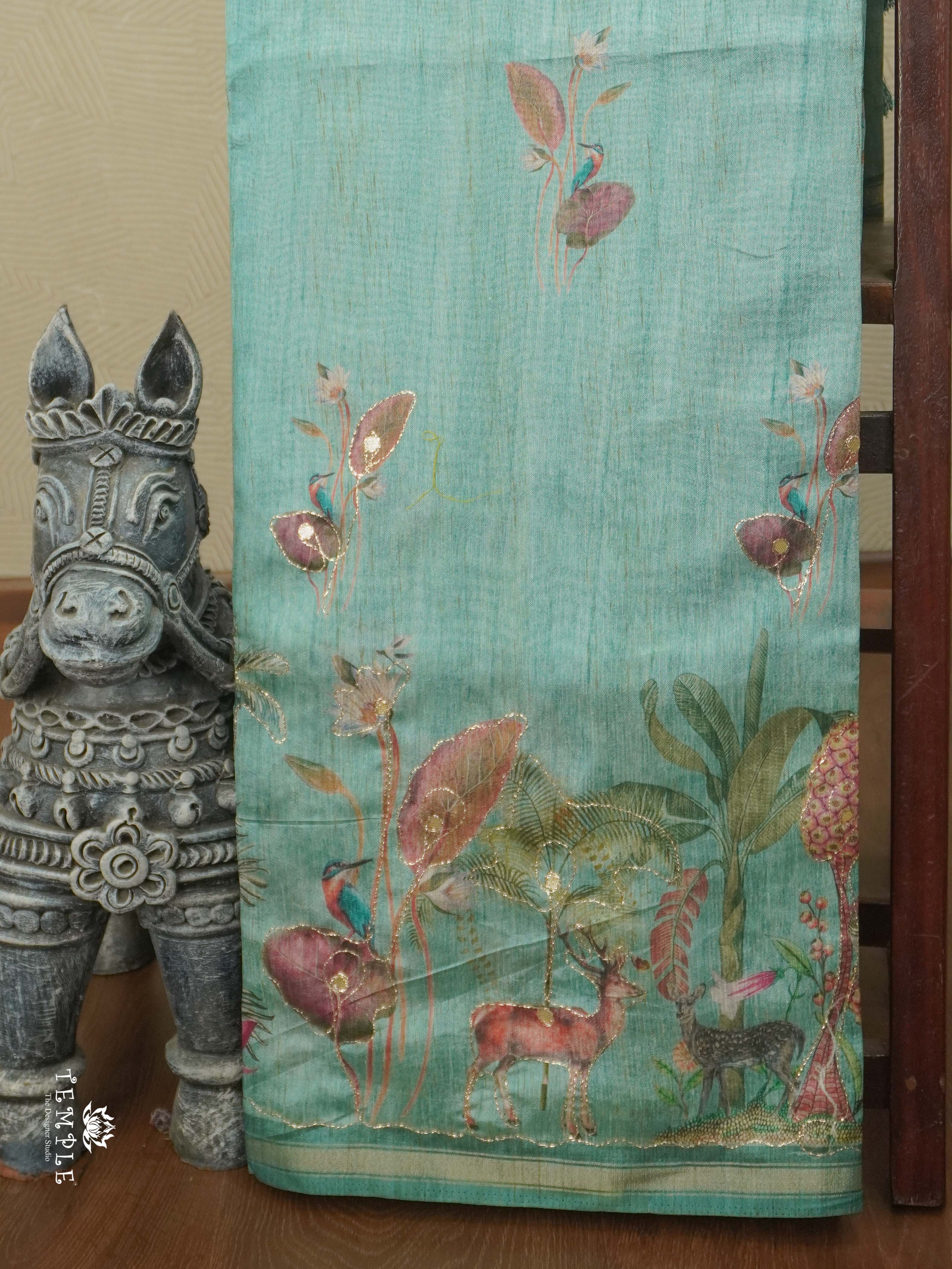 Printed Chanderi Cotton Saree | TTDS2724