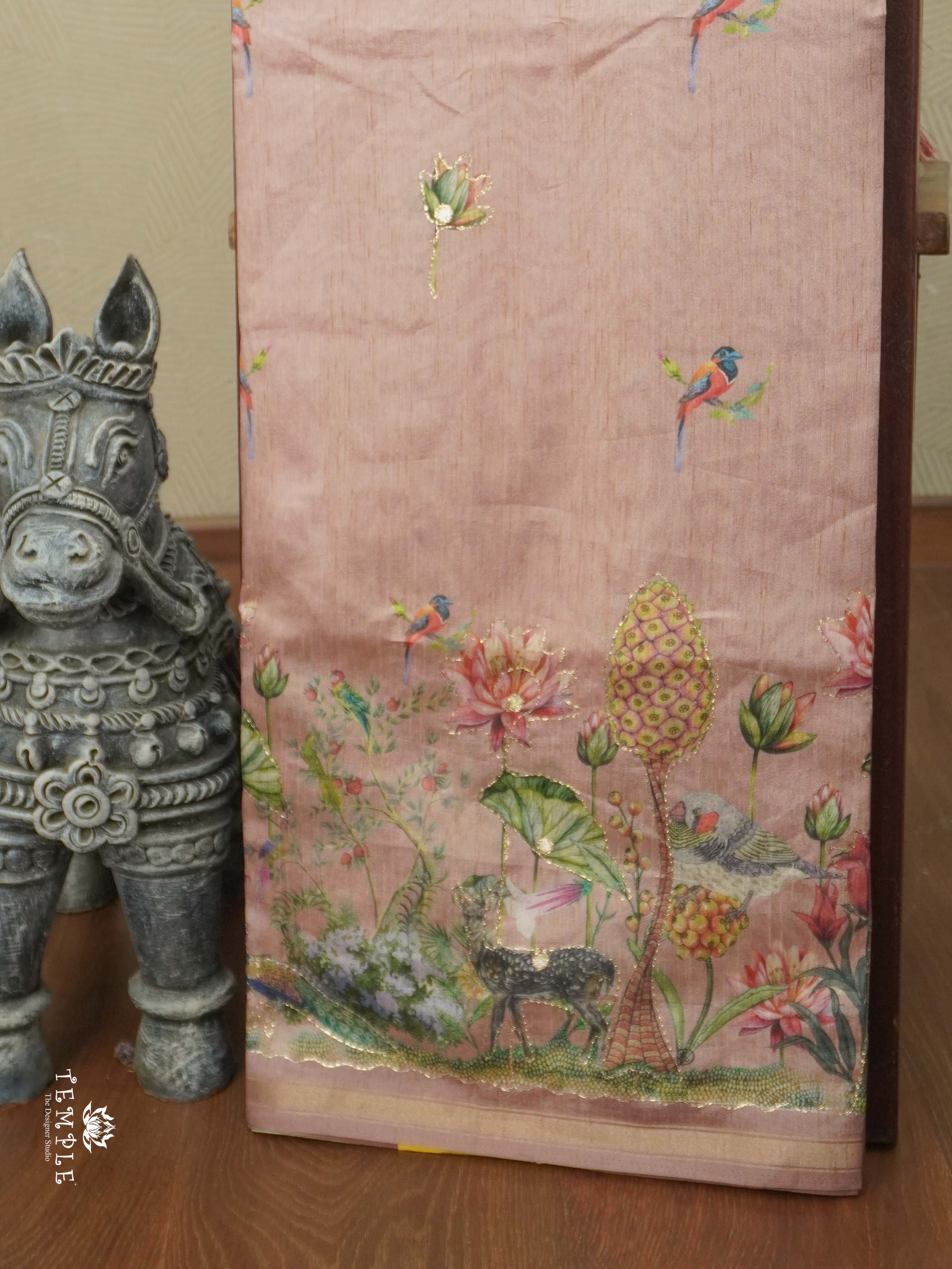 Printed Chanderi Cotton Saree | TTDS2724