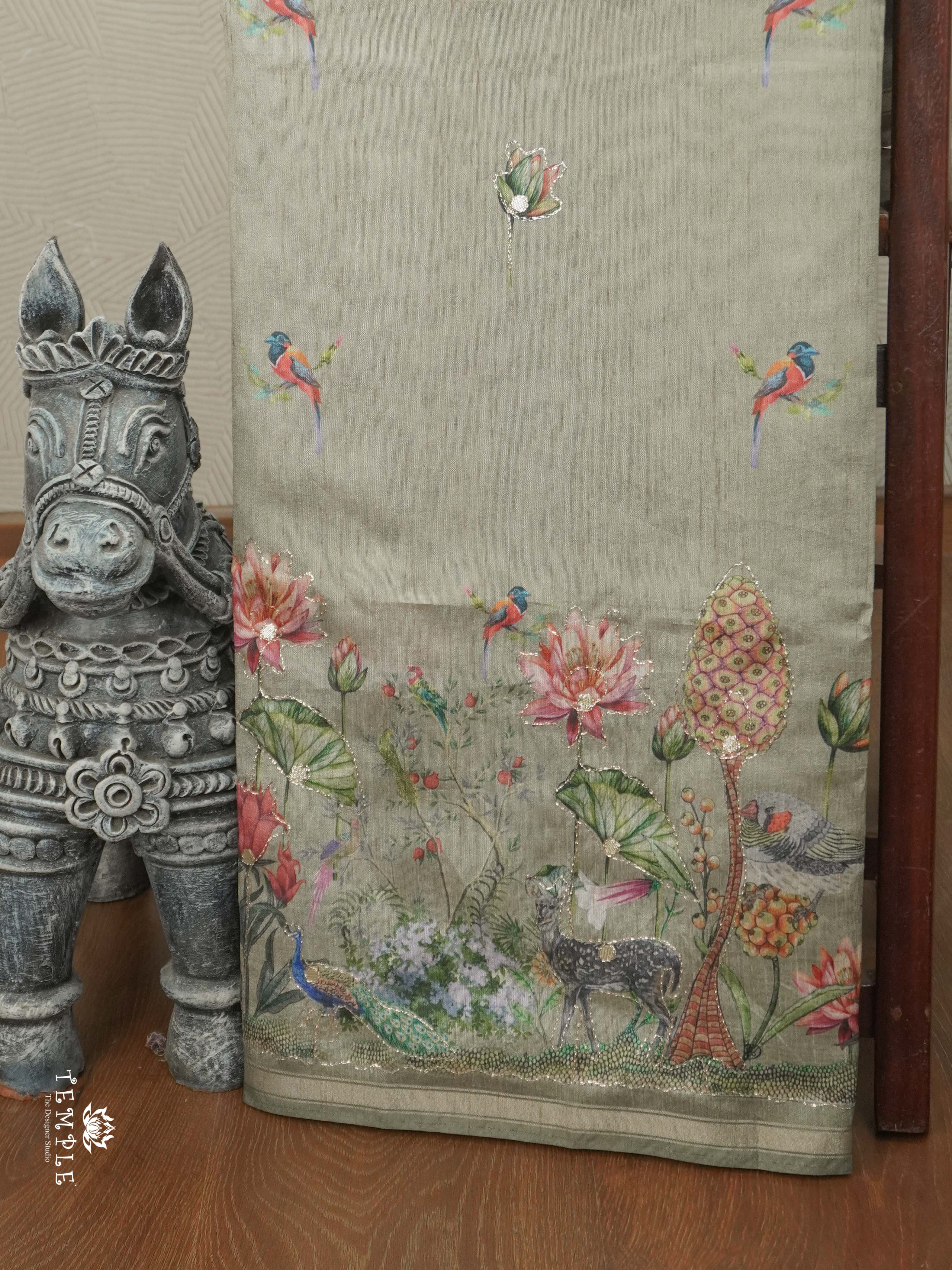 Printed Chanderi Cotton Saree | TTDS2724