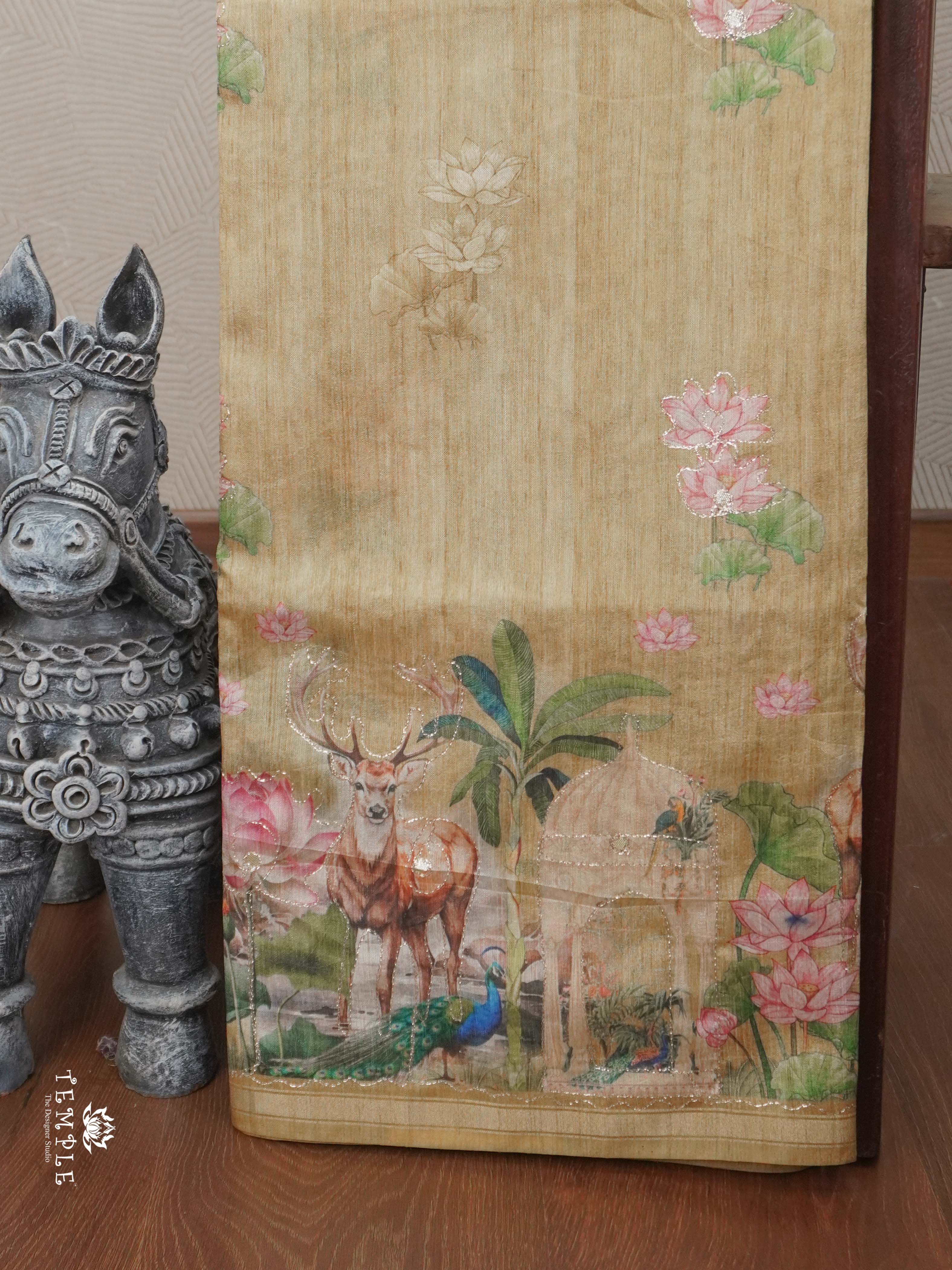 Printed Chanderi Cotton Saree | TTDS2724