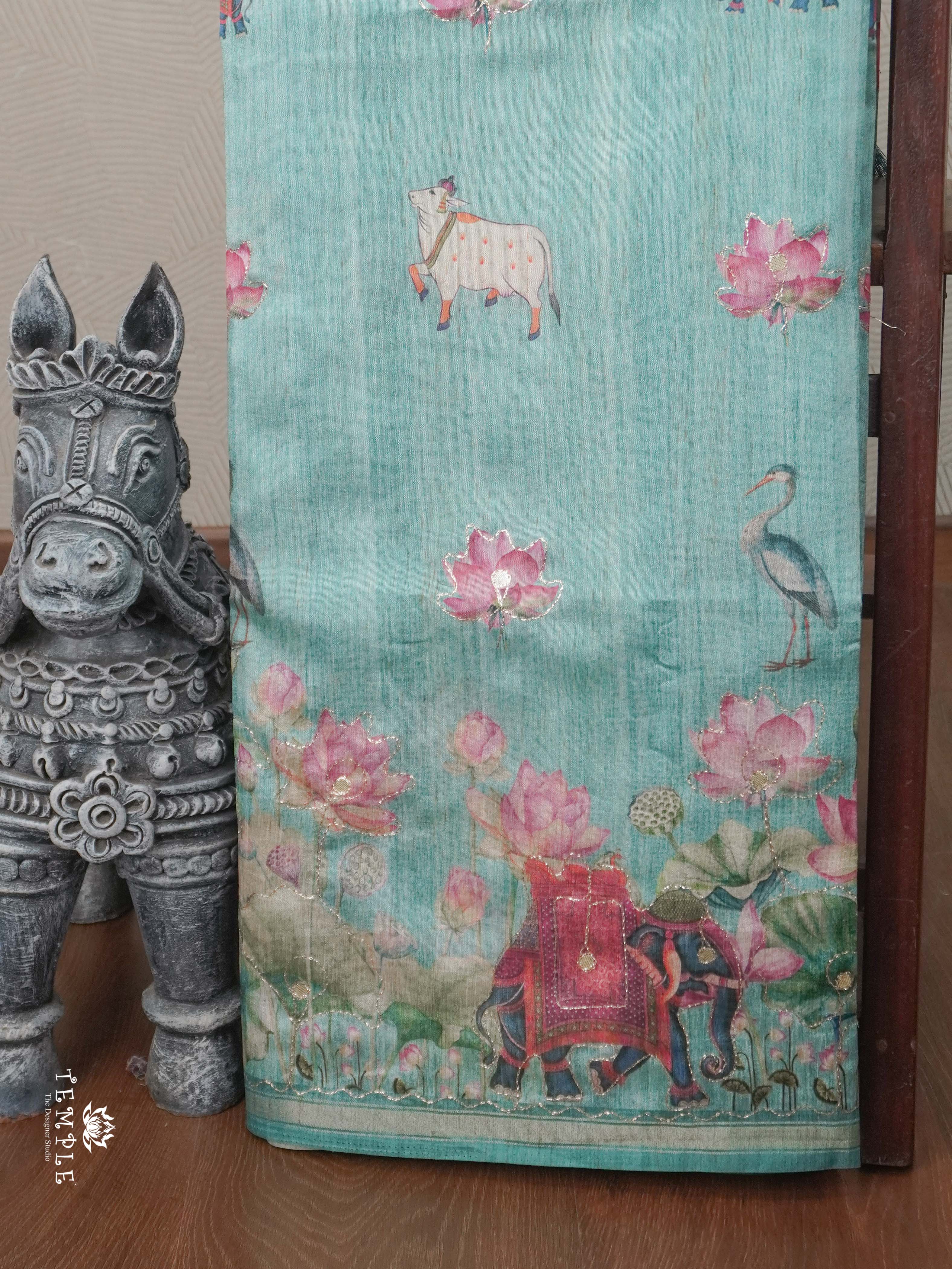 Printed Chanderi Cotton Saree | TTDS2724