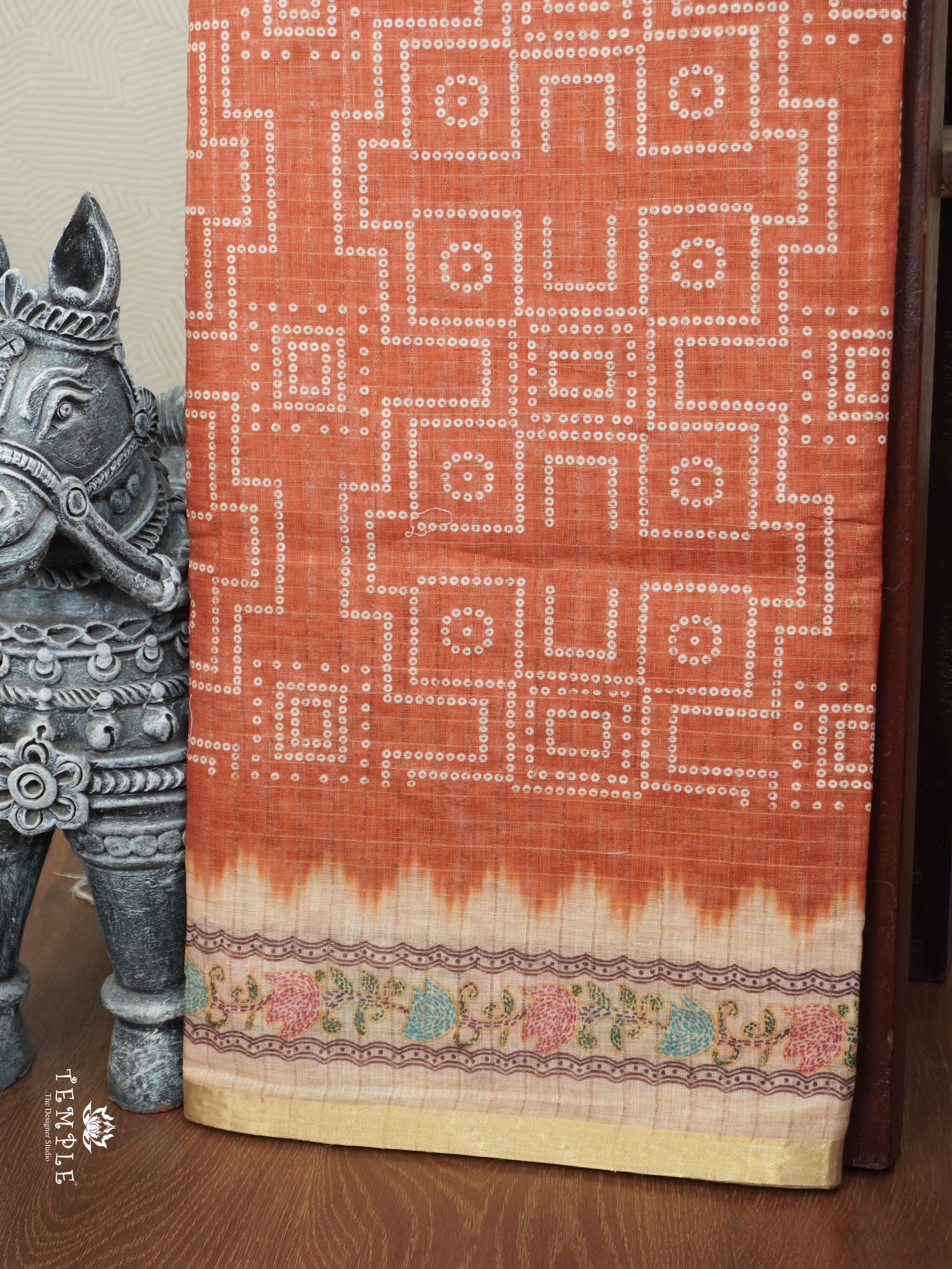 Linen Cotton Saree | TTDS2808.