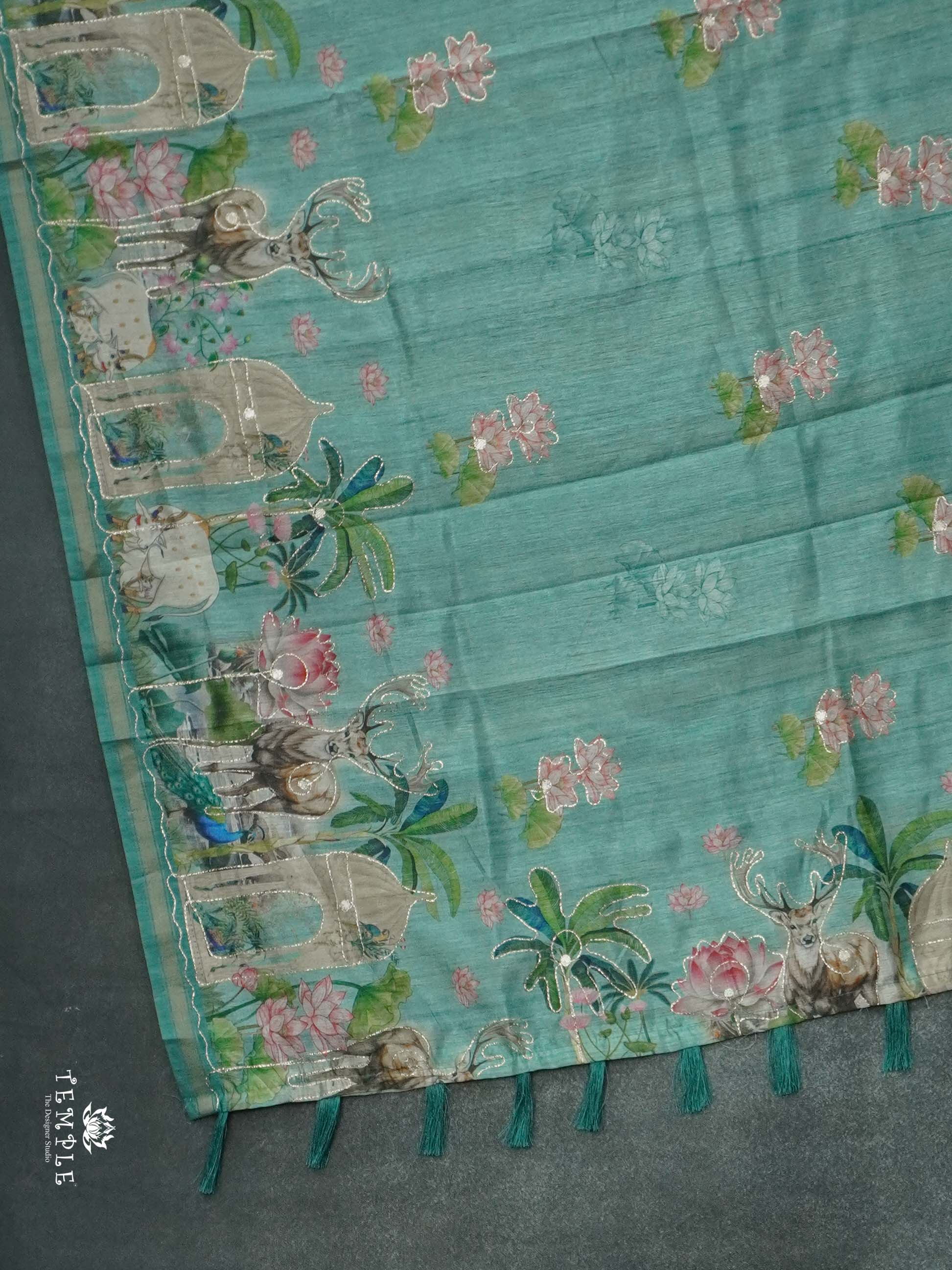 Printed Chanderi Cotton Saree | TTDS2724