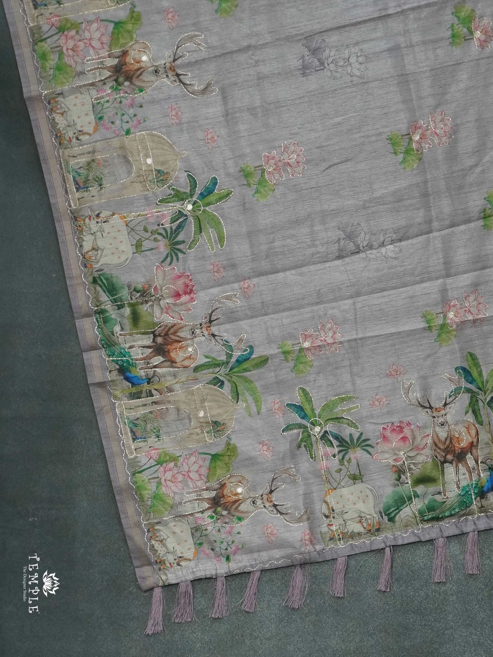 Printed Chanderi Cotton Saree | TTDS2724