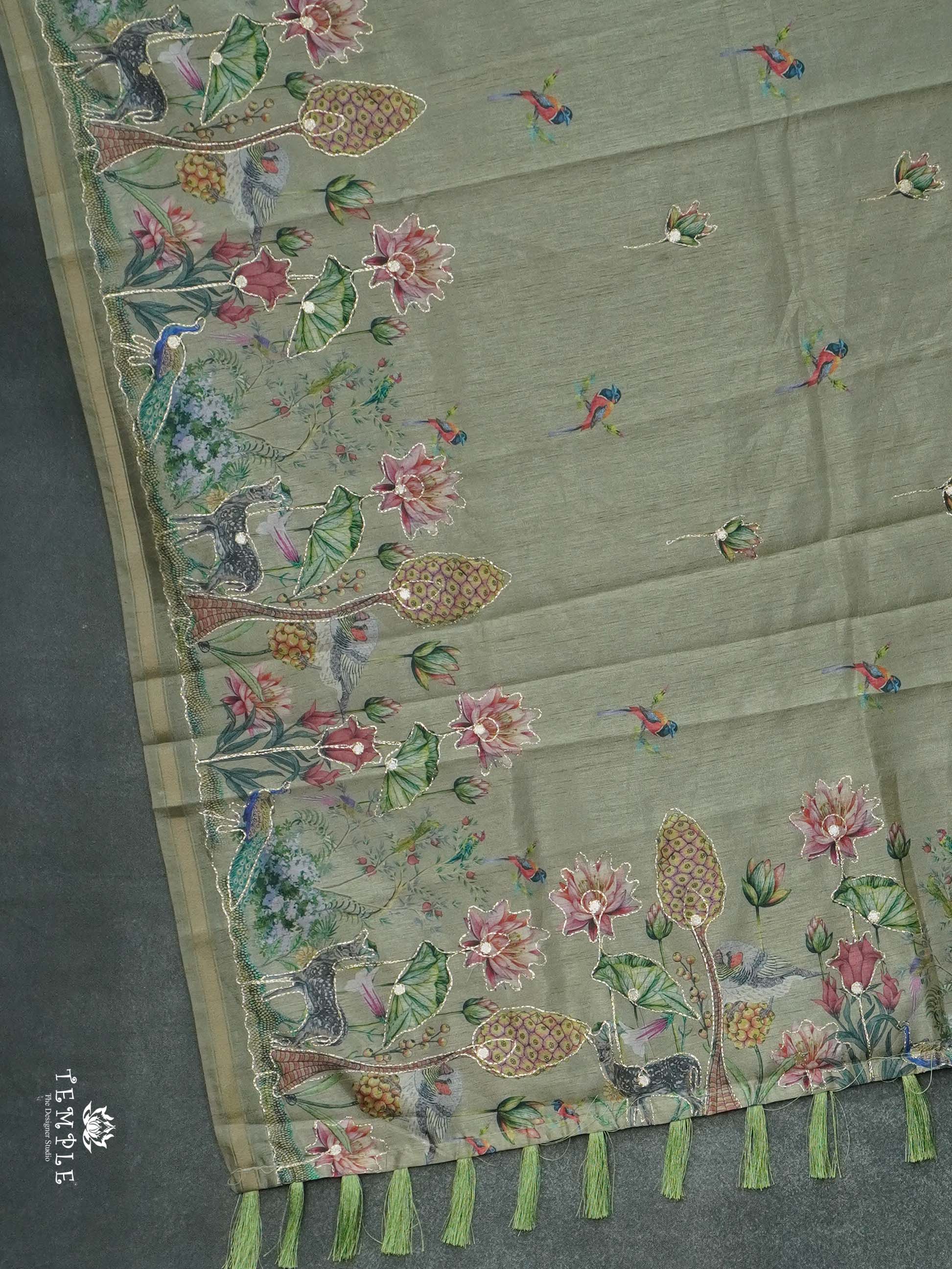 Printed Chanderi Cotton Saree | TTDS2724