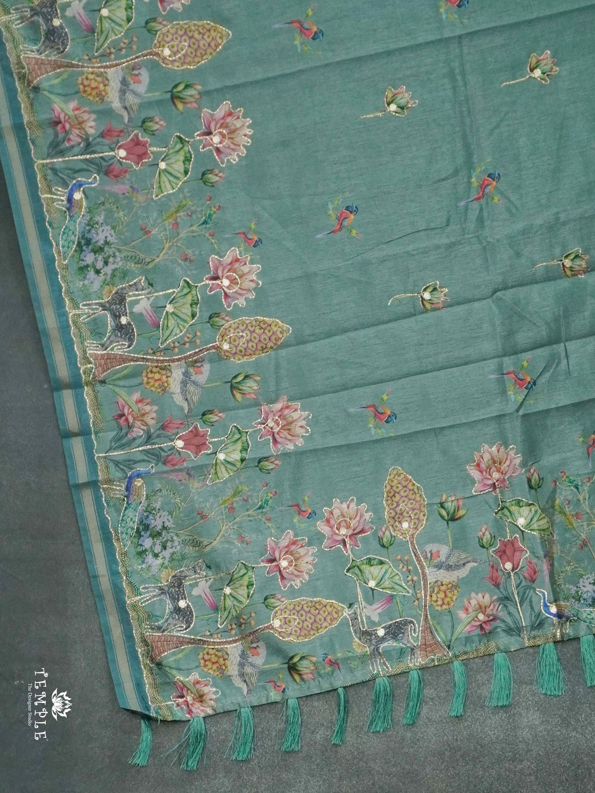 Printed Chanderi Cotton Saree | TTDS2724