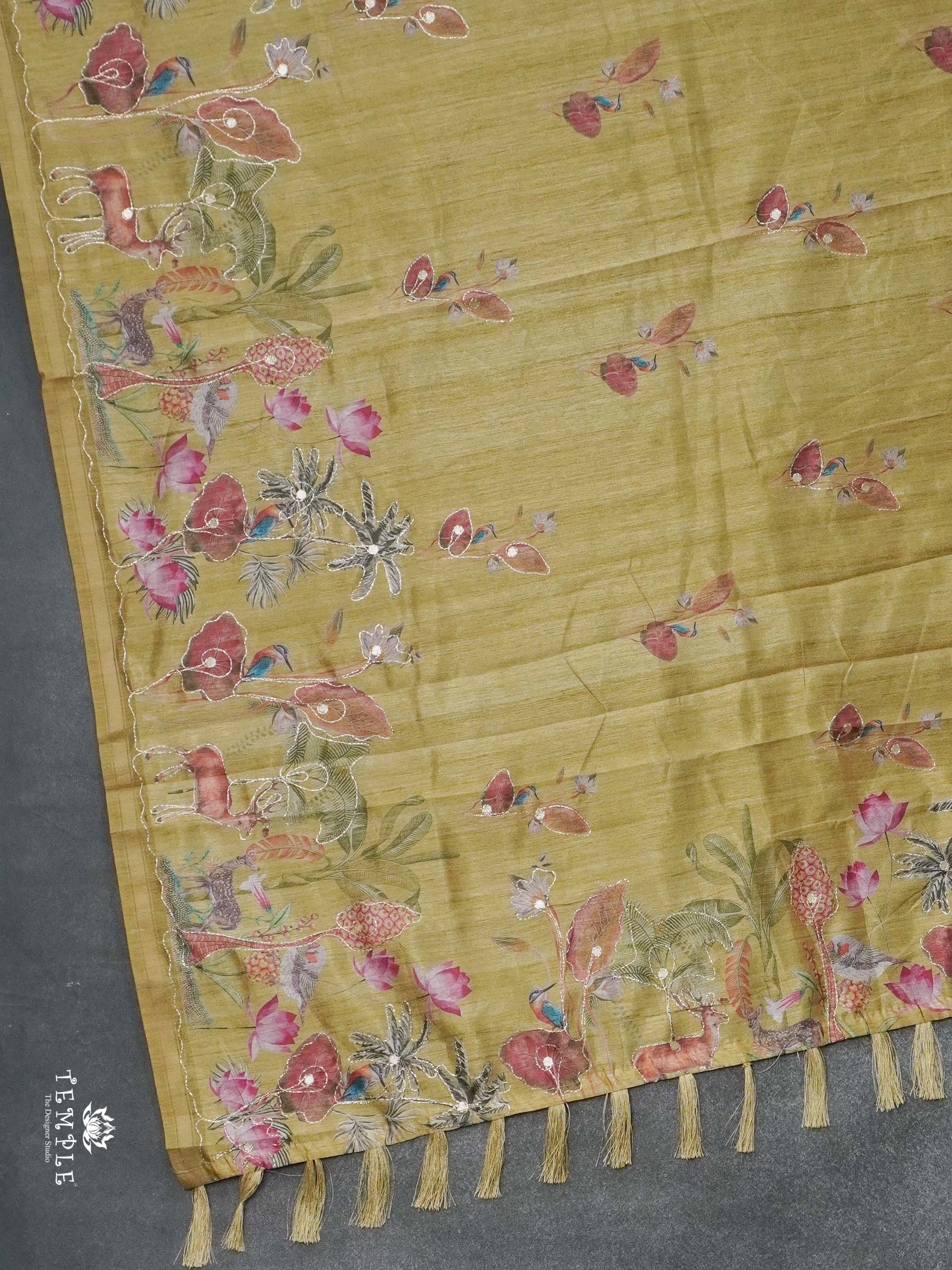 Printed Chanderi Cotton Saree | TTDS2724