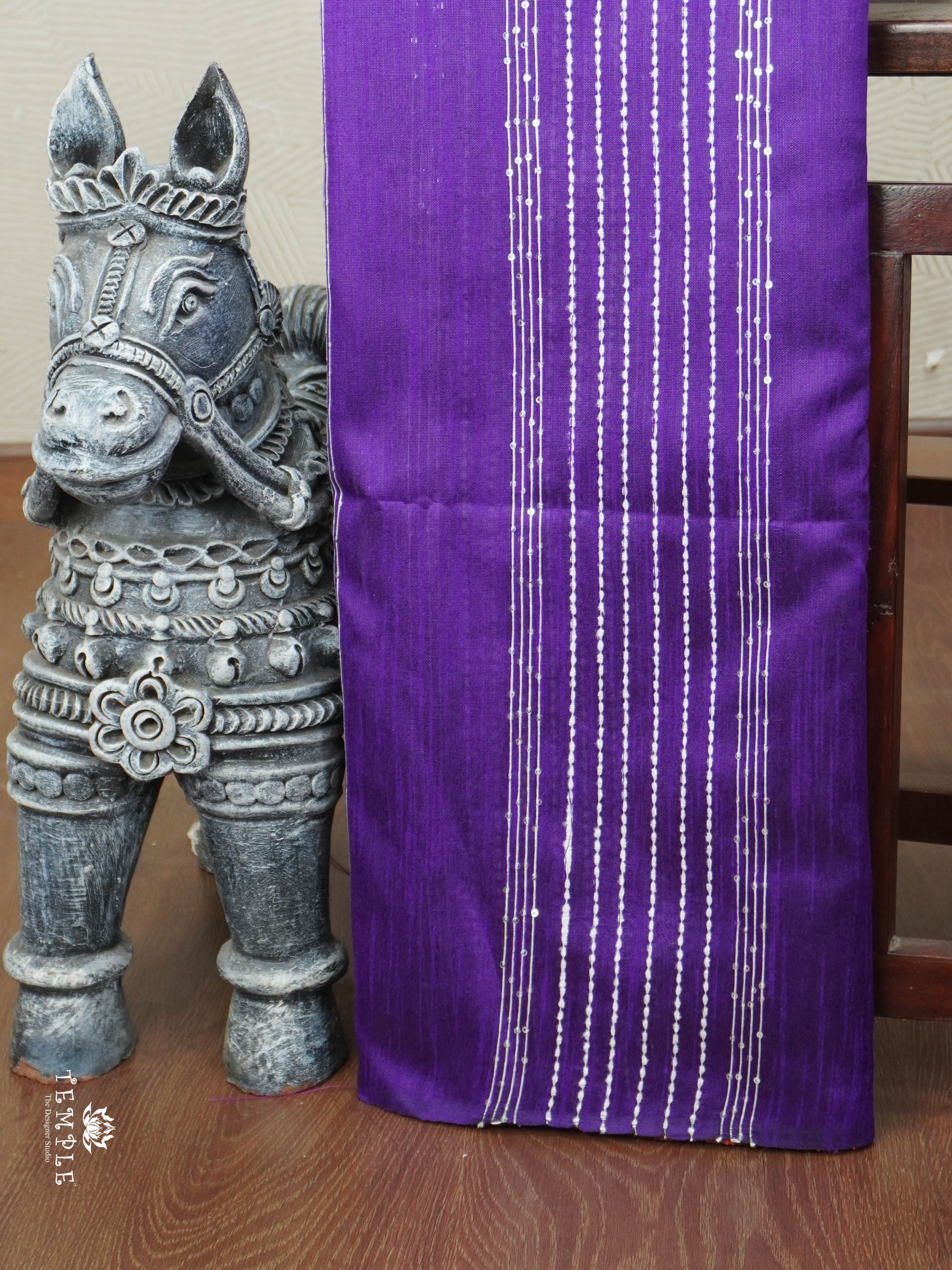 Raw Silk Saree with sequins Work | TTDS2100