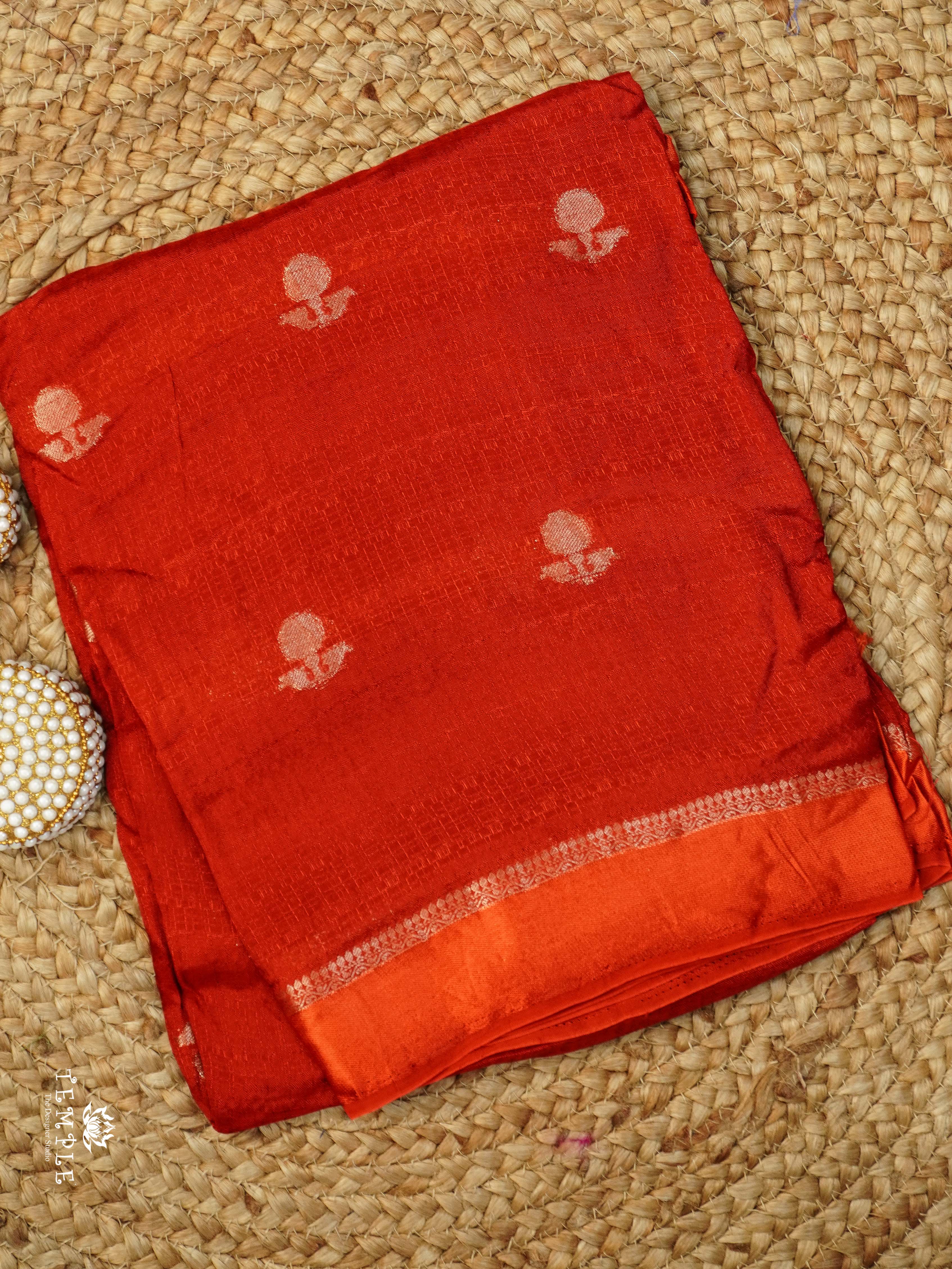 Khadi Silk Sarees(Rustic Orange) | TTDS2225 | PRE BOOKING