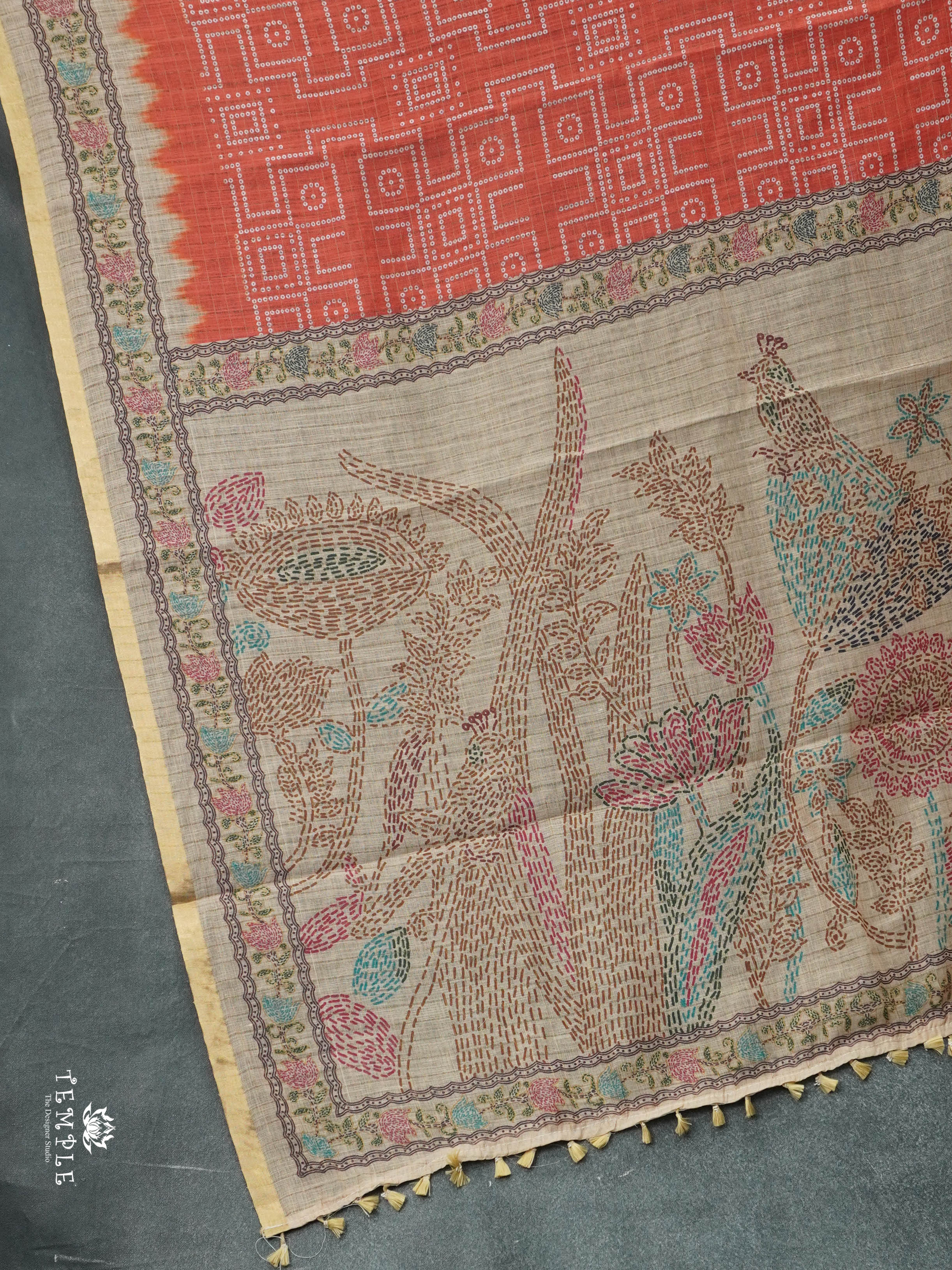 Linen Cotton Saree | TTDS2808.