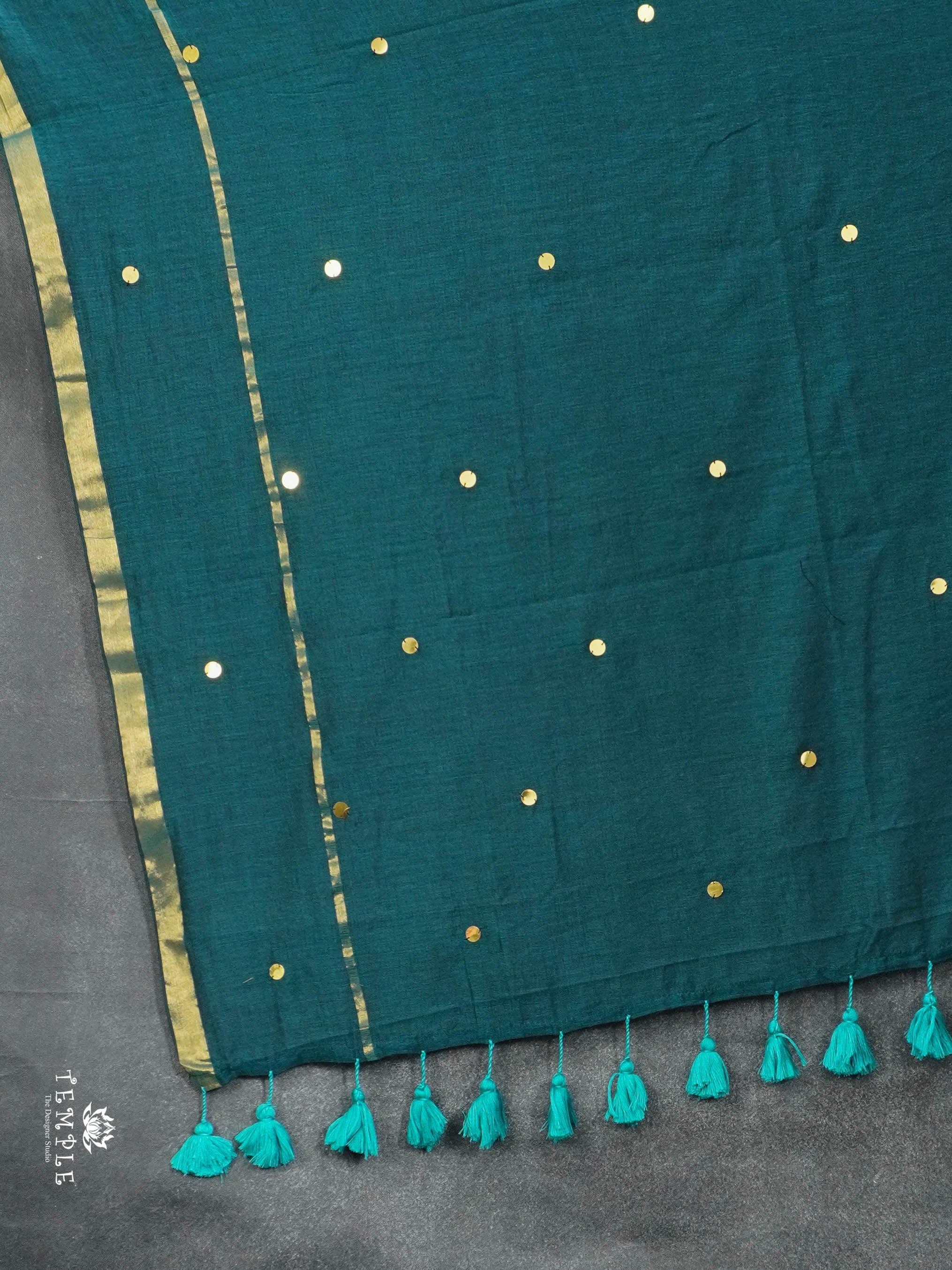 Mul Cotton Saree With Tikki Work | TTDS2793