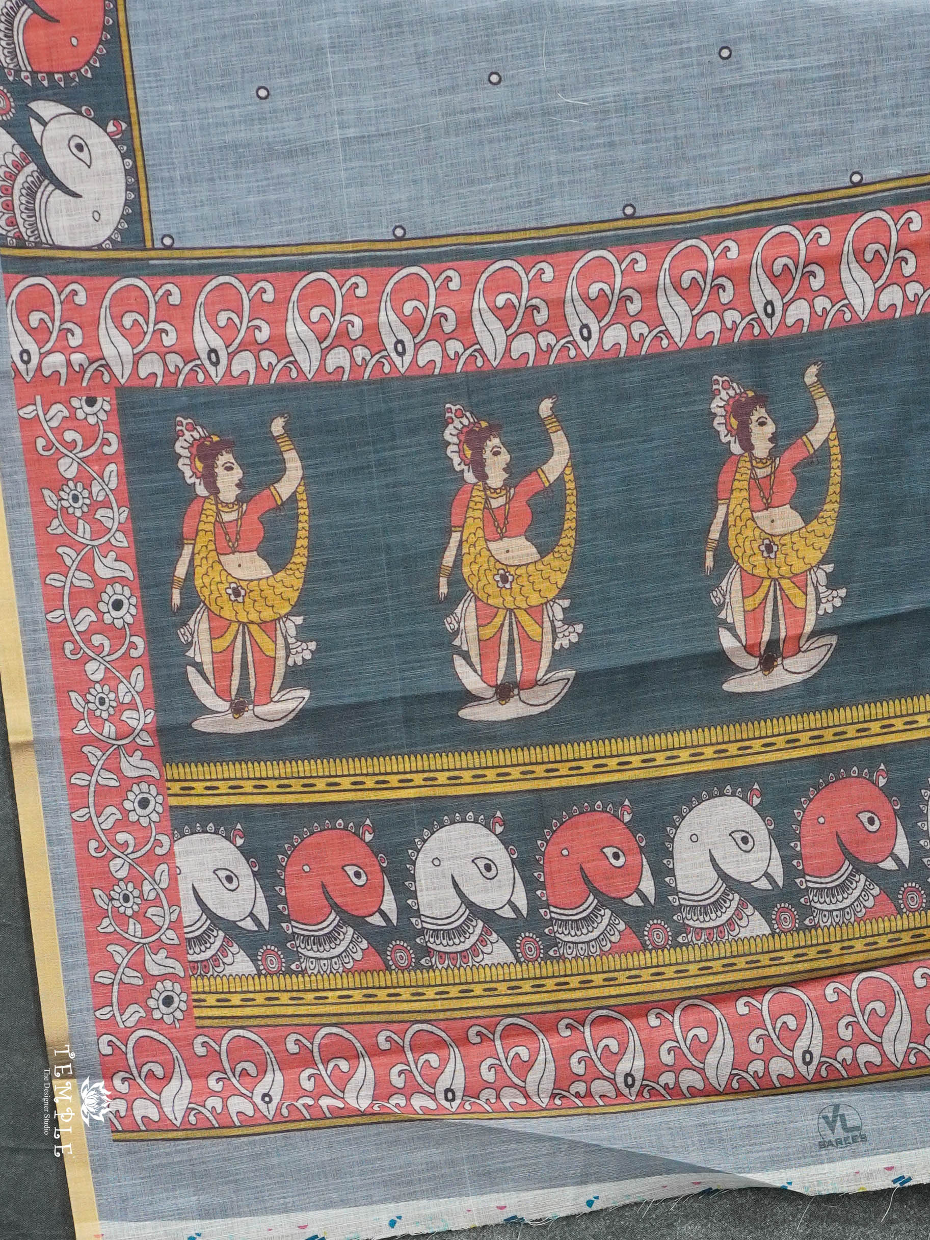 Kalamkari Linen cotton saree | TTDS2813