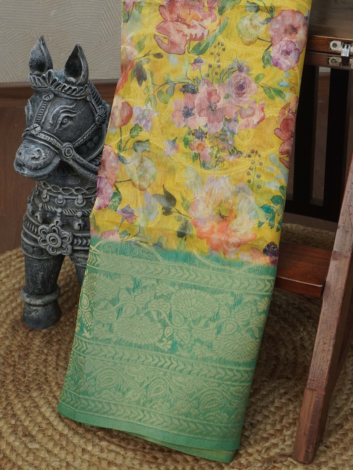 Jute Banarasi Saree | TTDS3676
