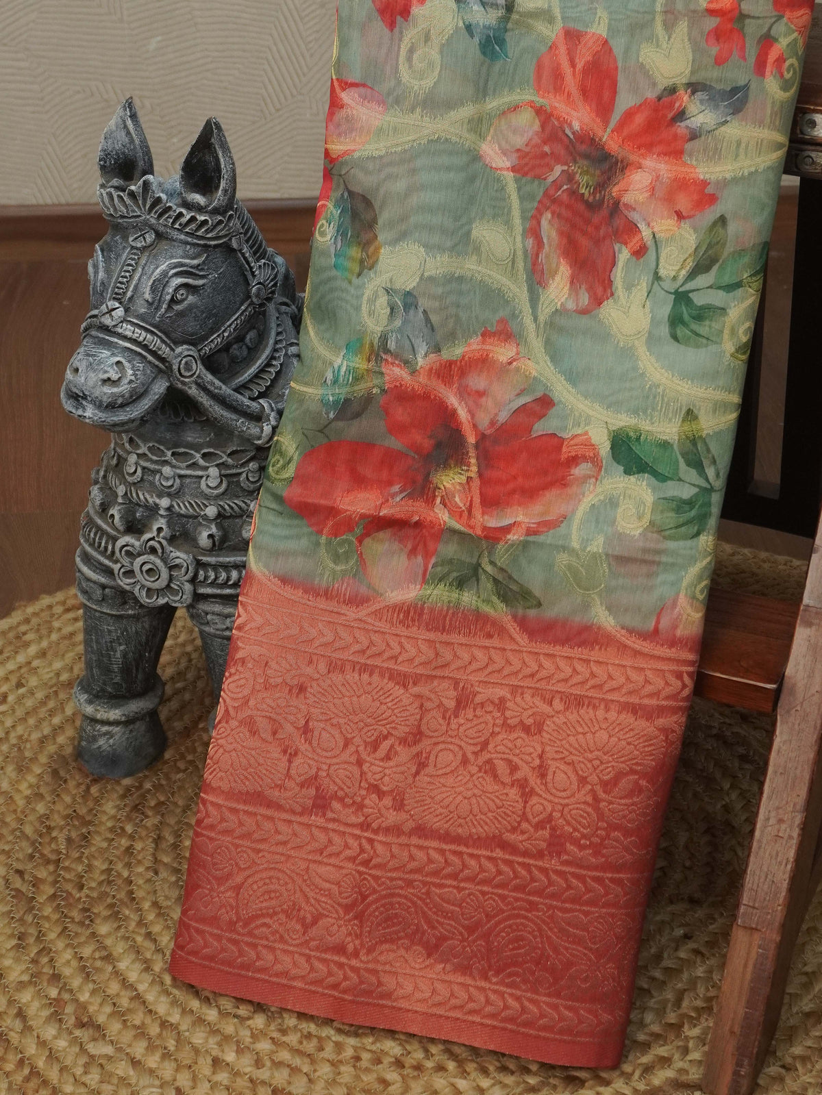 Jute Banarasi Saree | TTDS3676