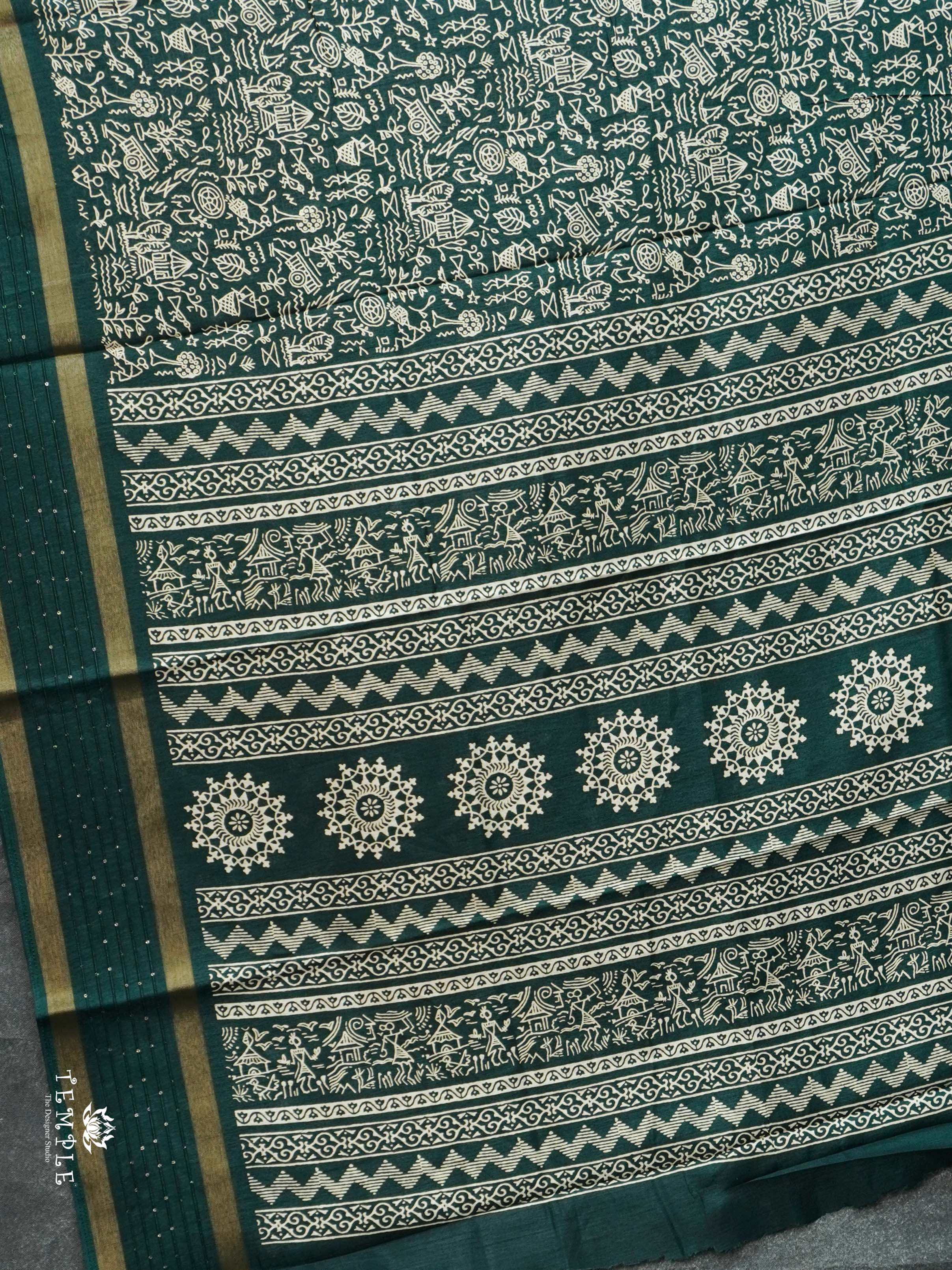 Warli Printed Dola Saree | TTDS2340
