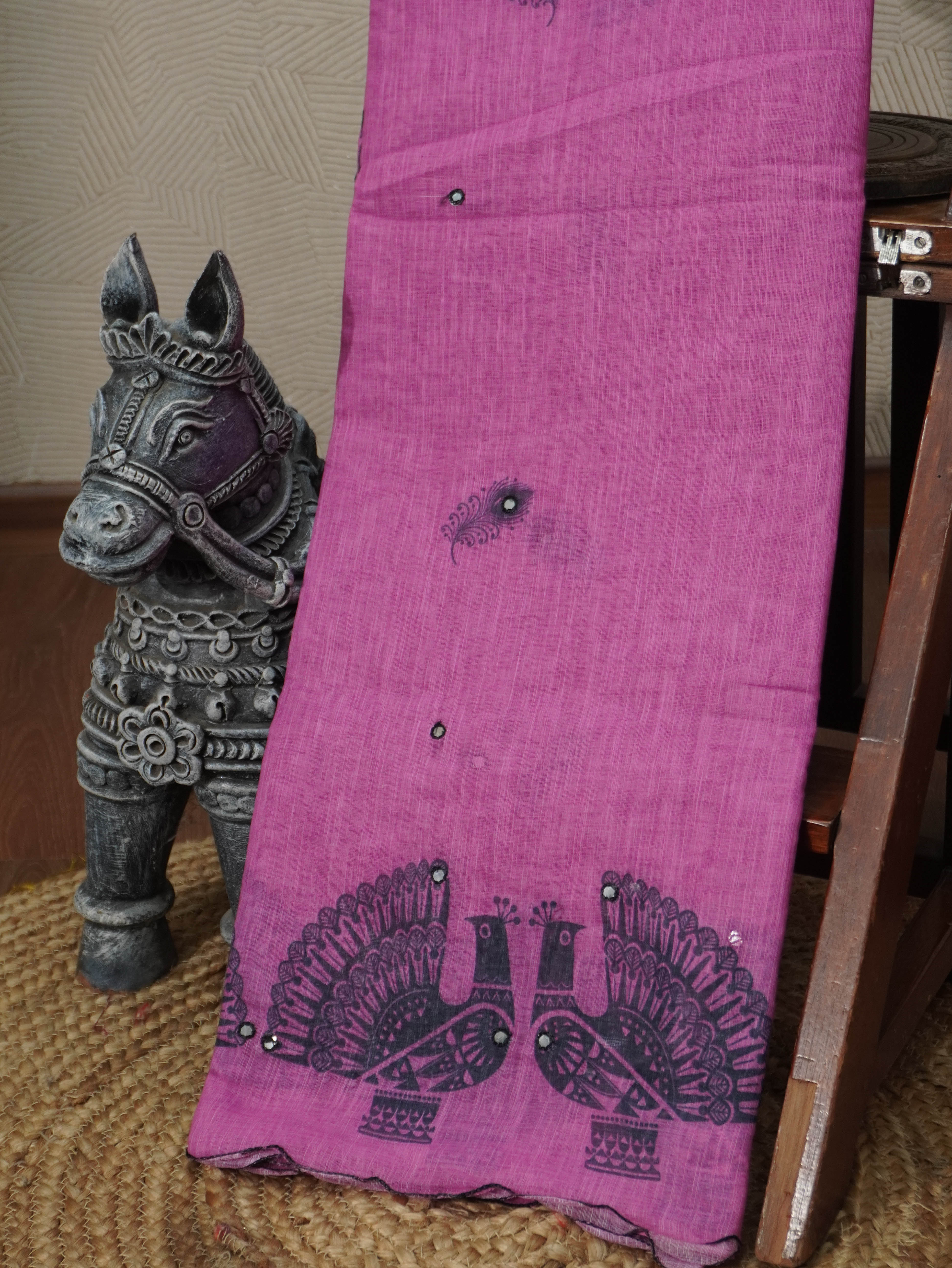 Linen Cotton Saree | TTDS3243