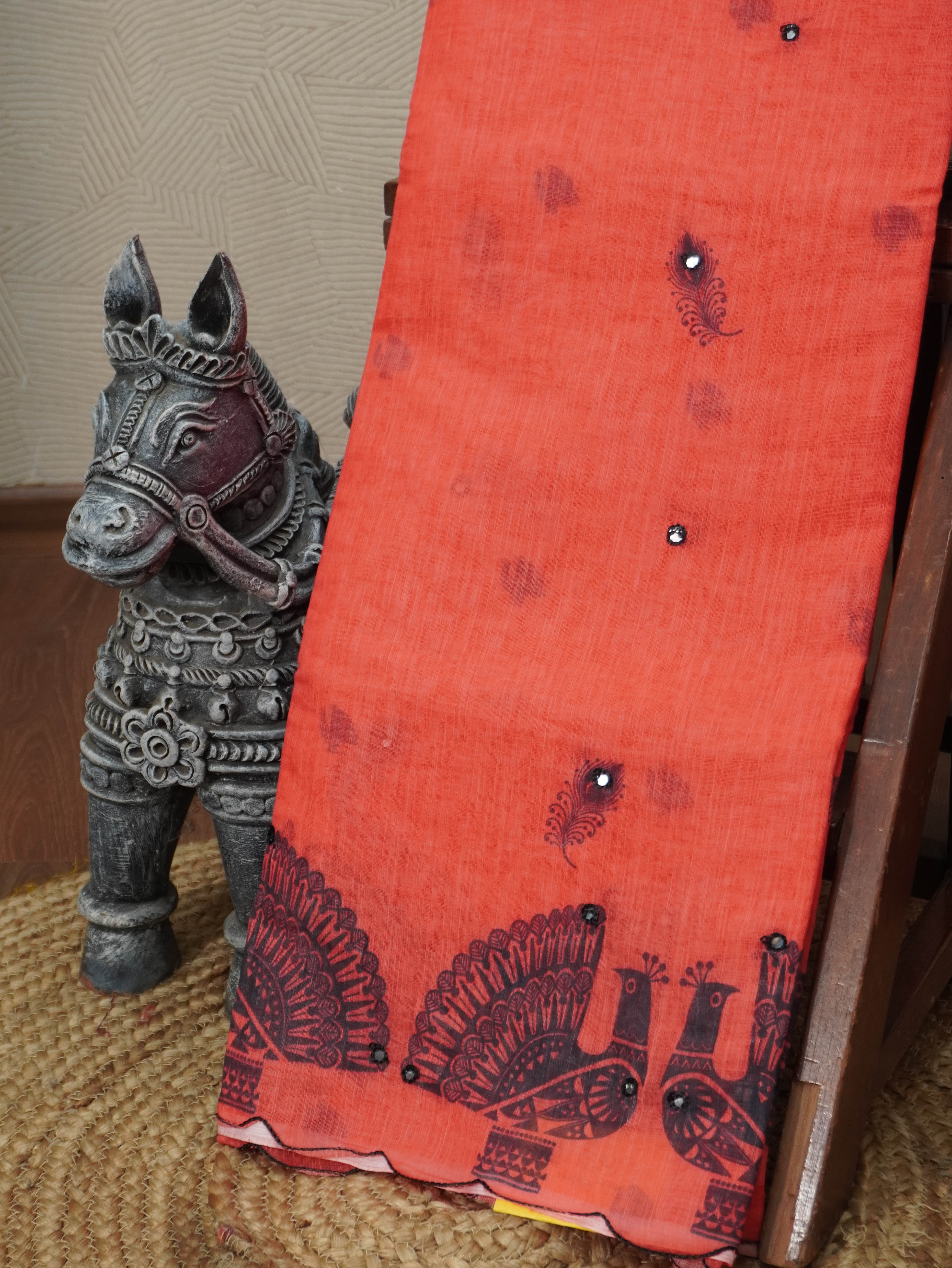 Linen Cotton Saree | TTDS3243