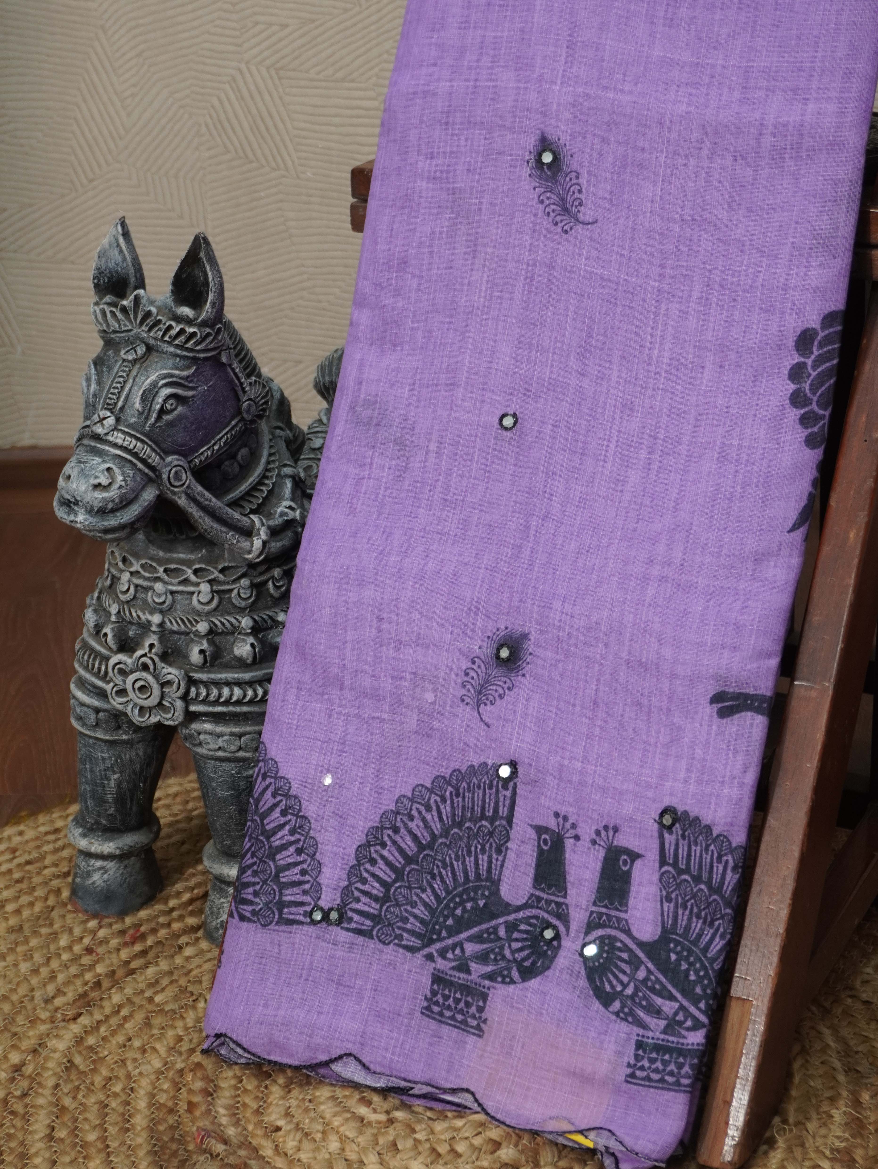Linen Cotton Saree | TTDS3243