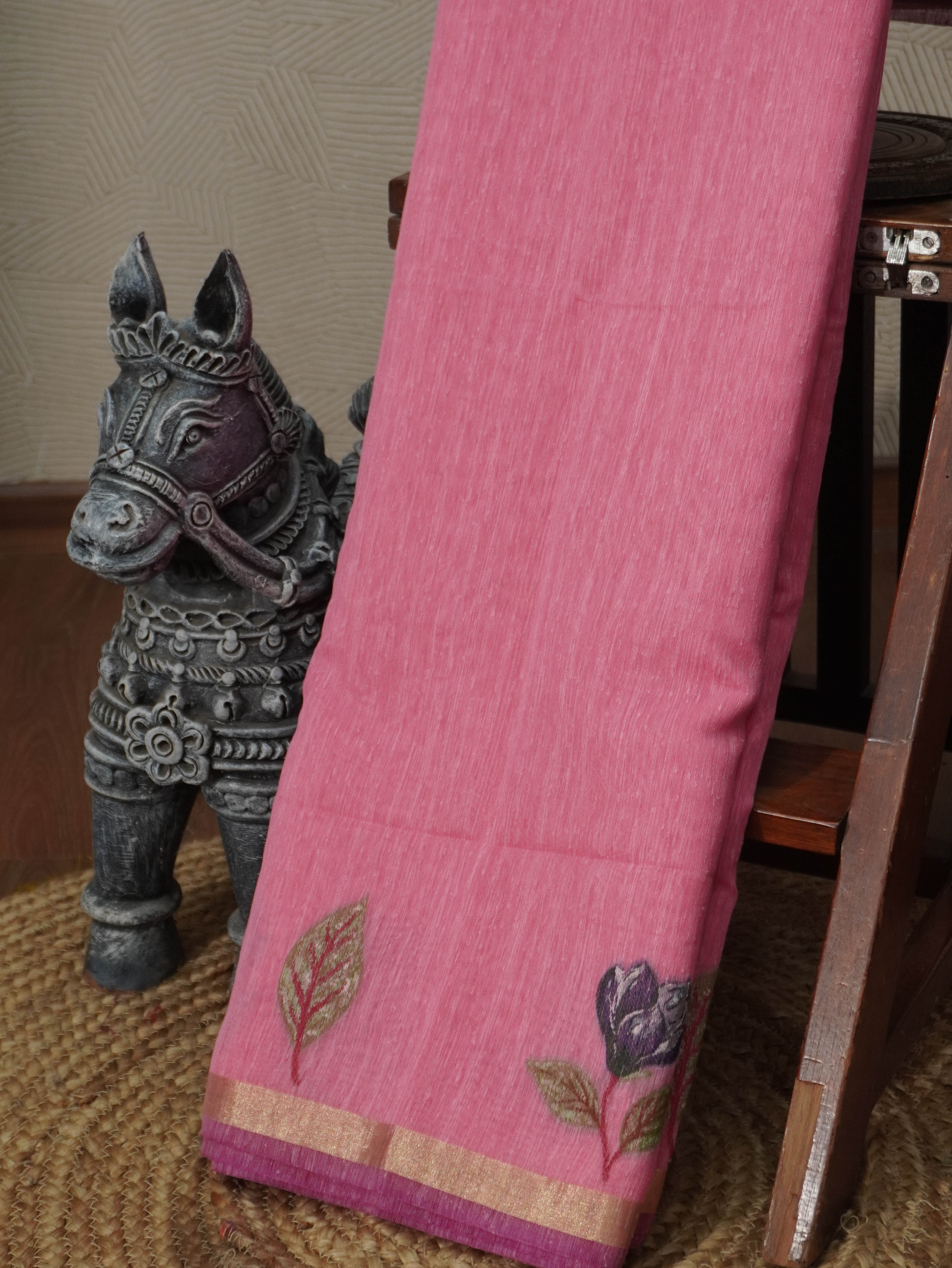 Linen Cotton Saree | TTDS3280