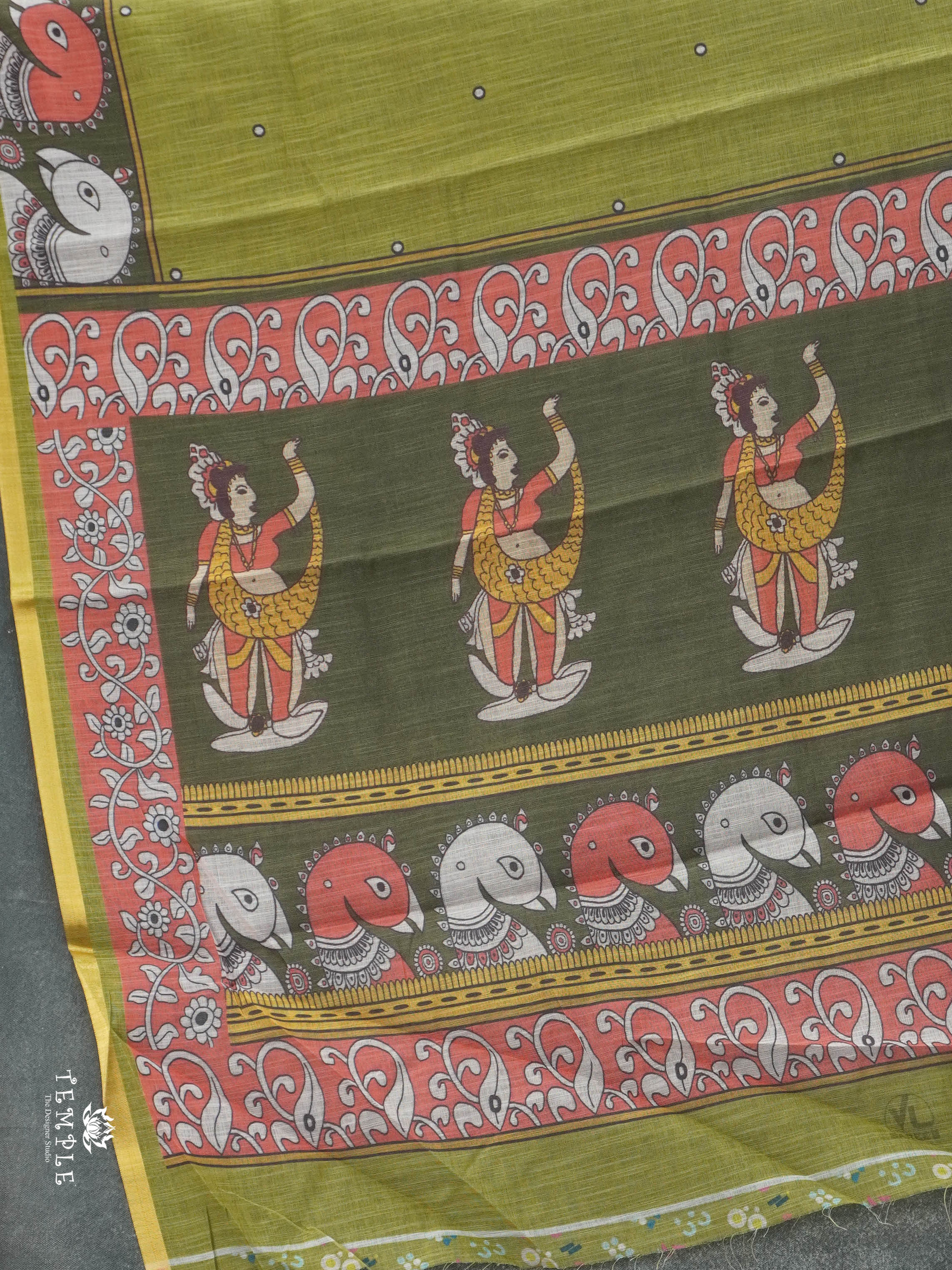 Kalamkari Linen cotton saree | TTDS2813