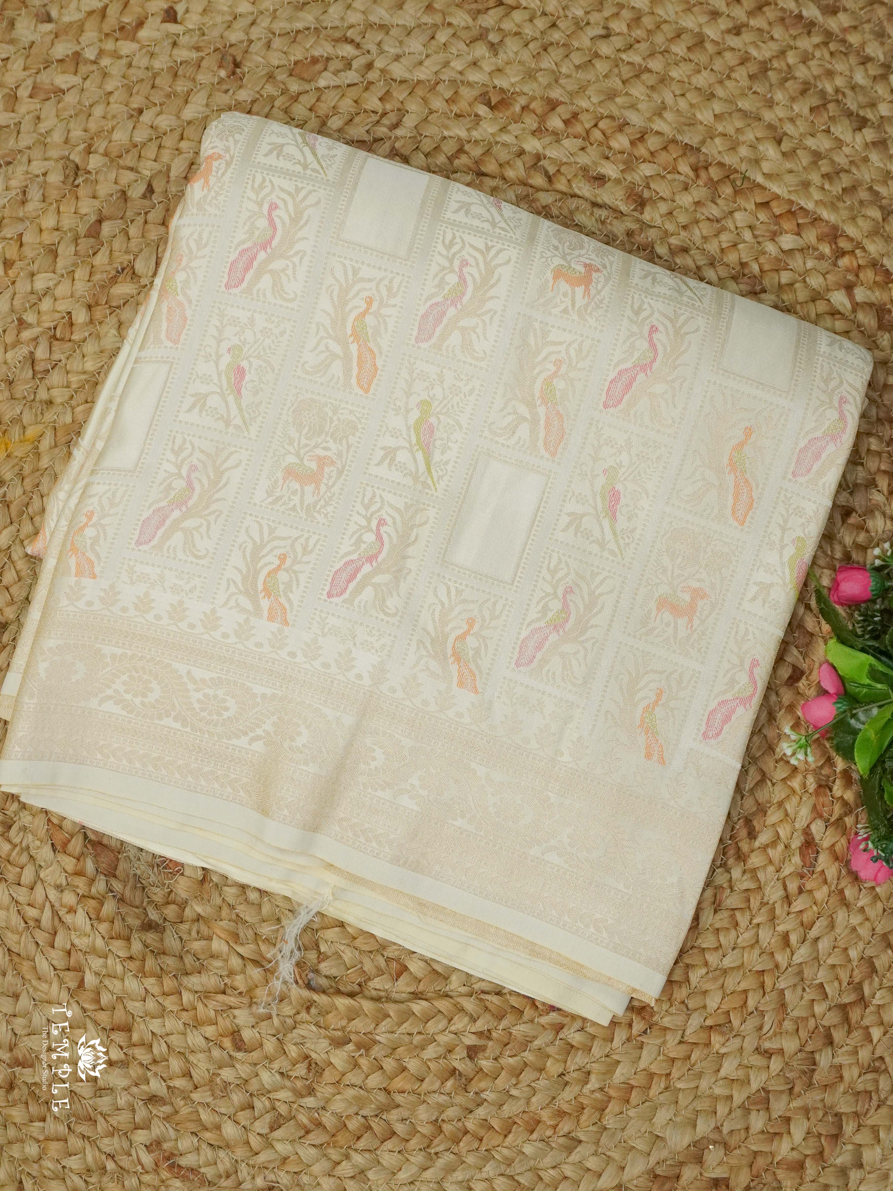 Banarasi Silk saree With Peacock Motifs | TTDS2331