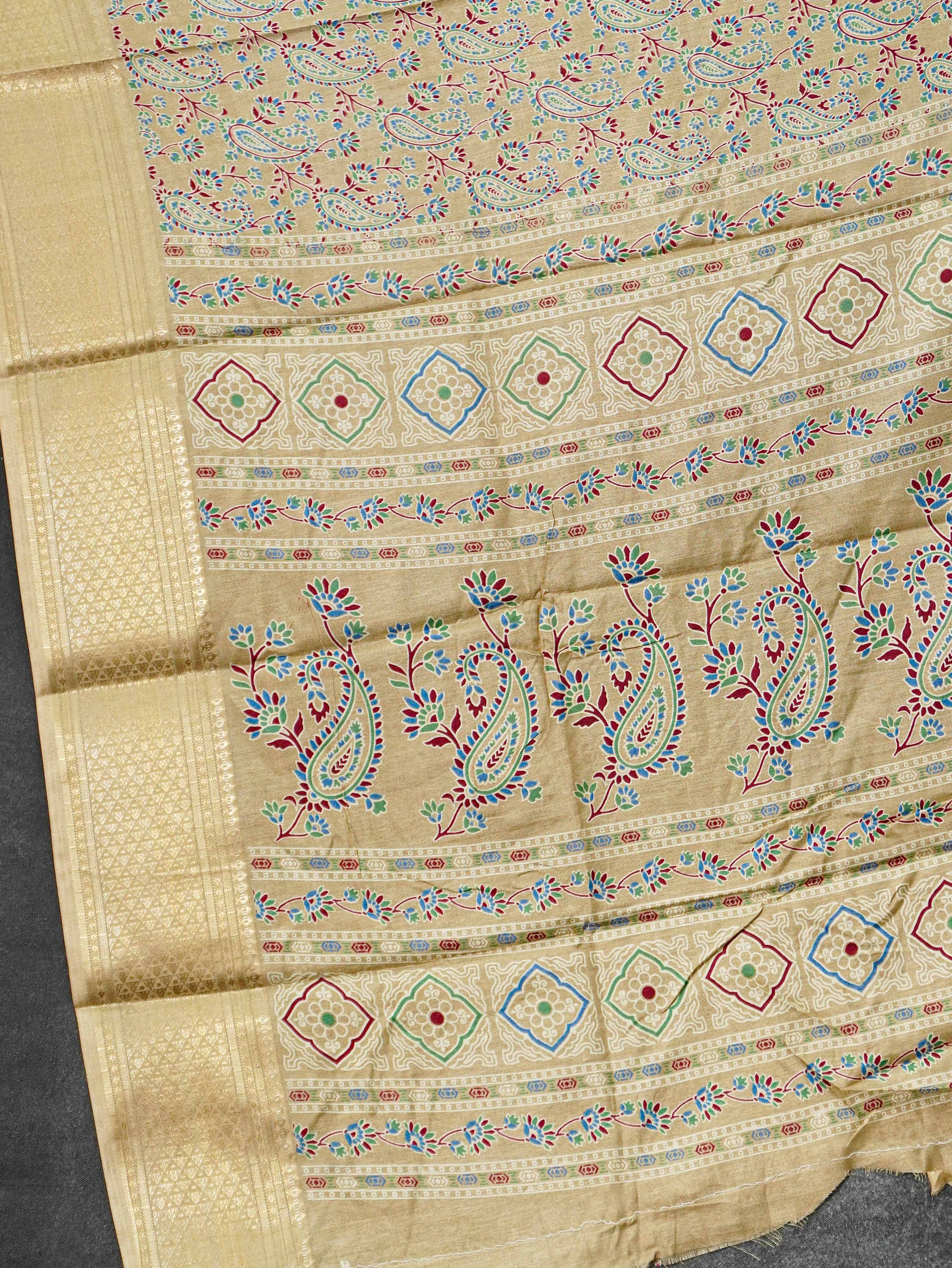 Printed Dola Silk Saree | TTDS3244