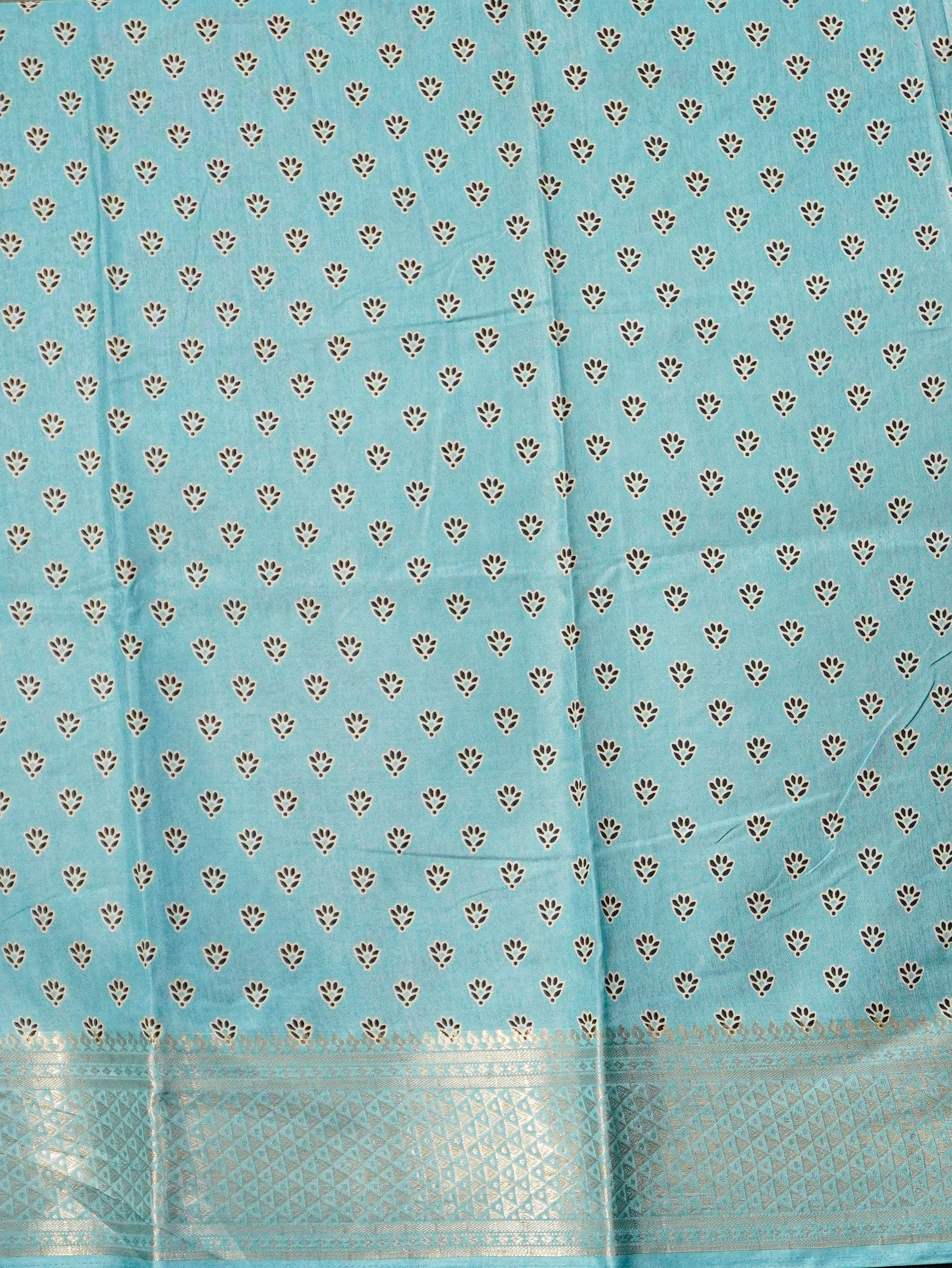 Printed Dola Silk Saree | TTDS3244