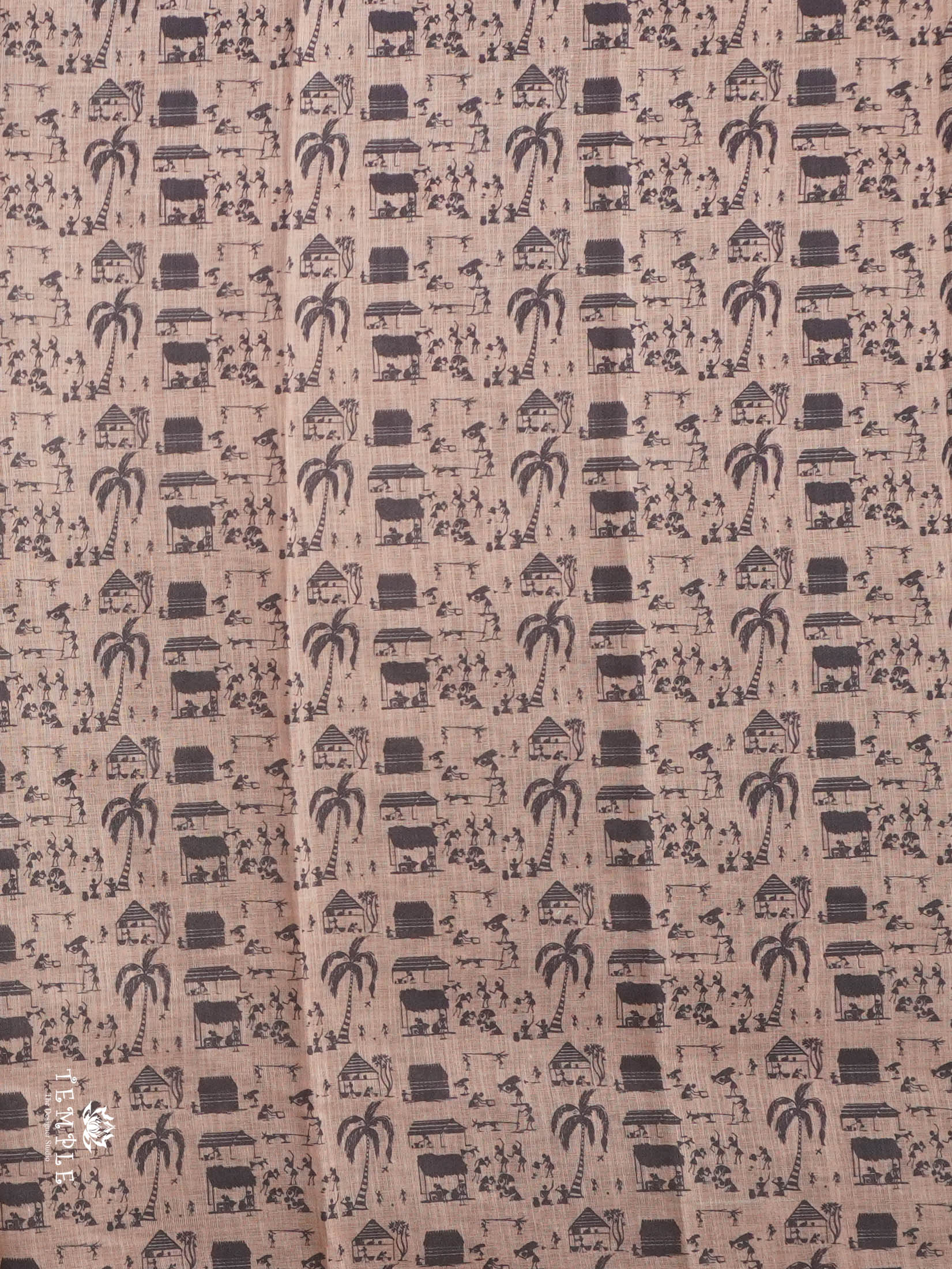 Warli Linen Cotton Saree | TTDS2935