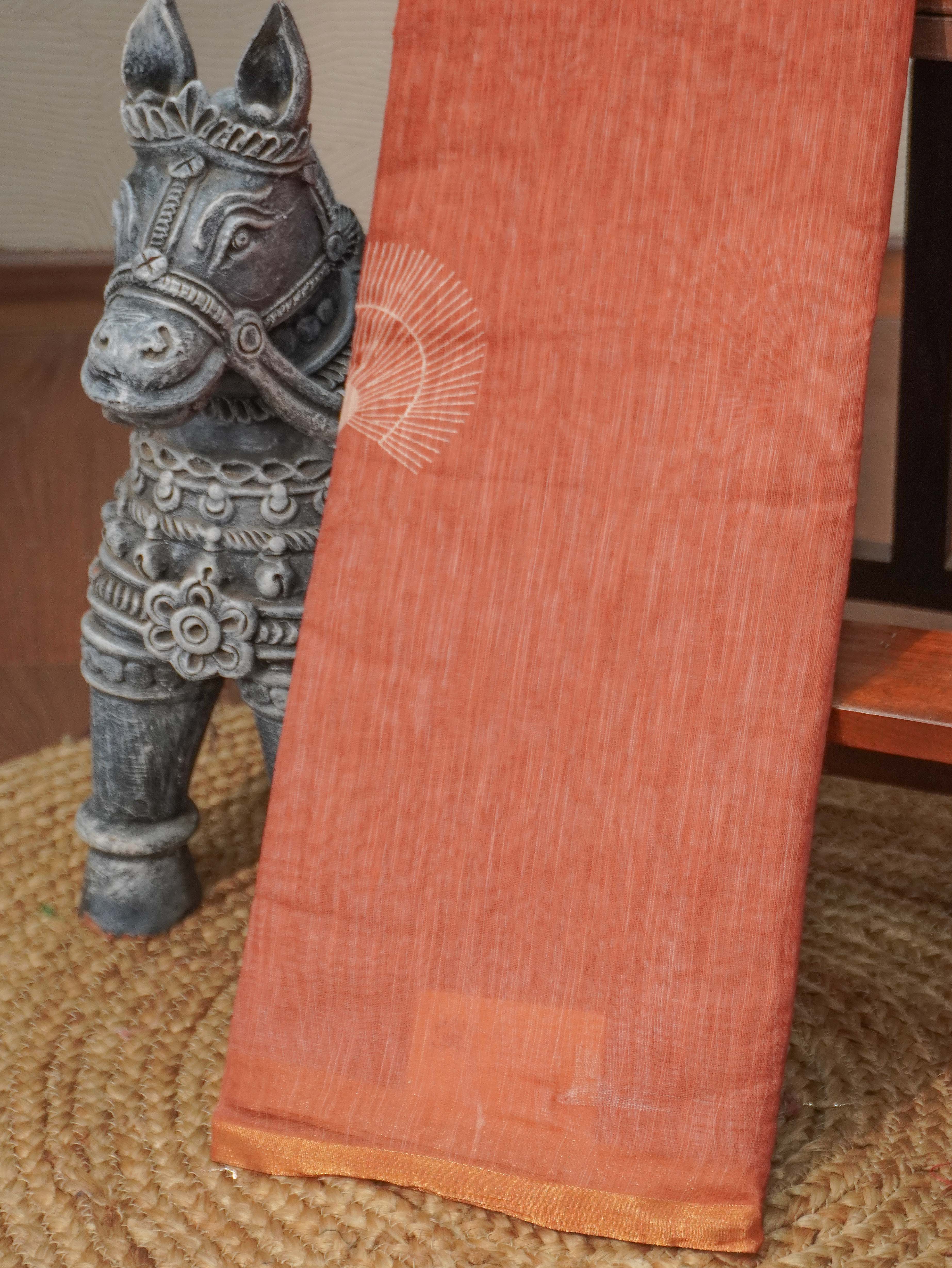 Linen Cotton Saree | TTDS3257