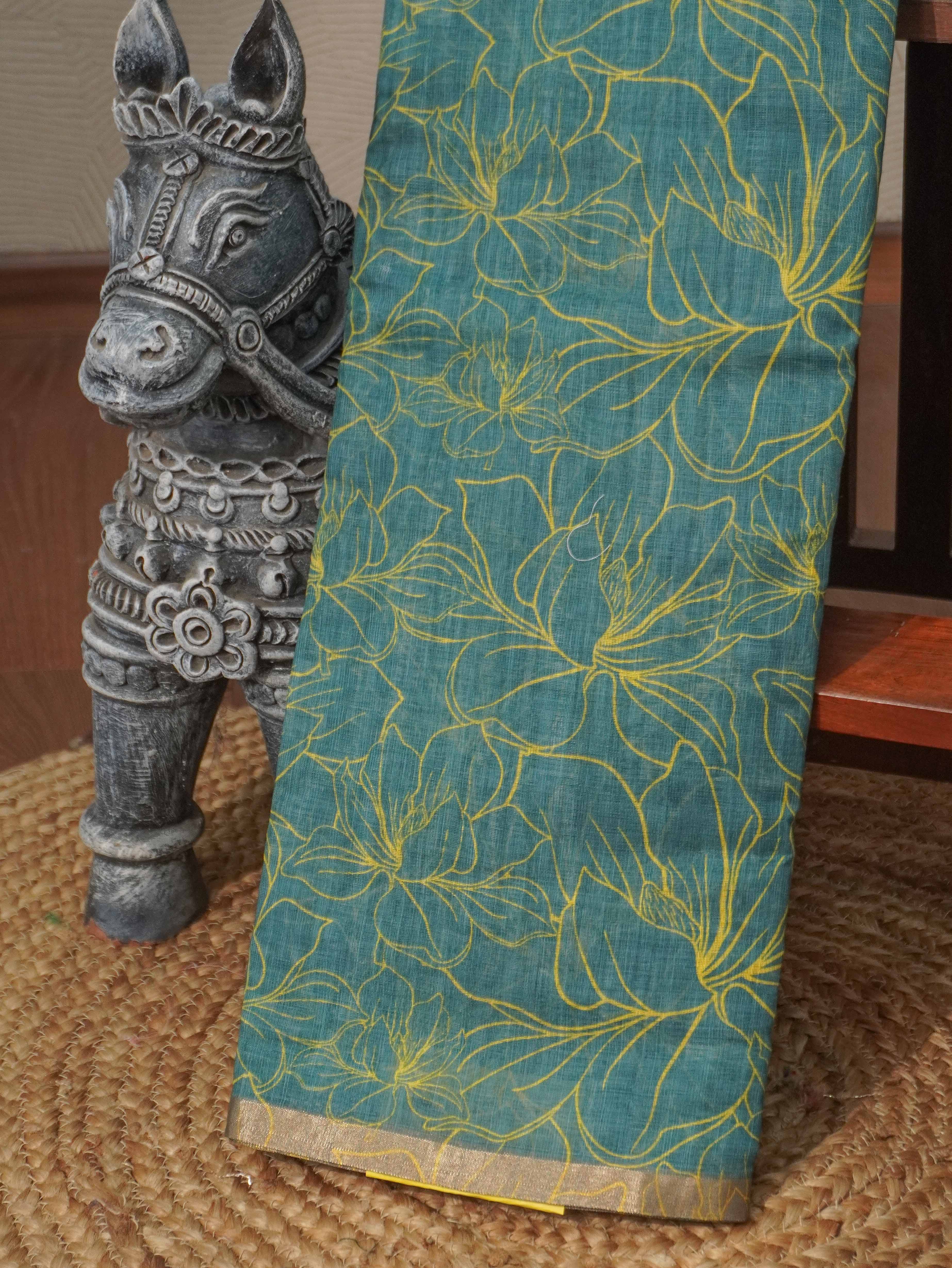Linen Cotton Saree | TTDS3271