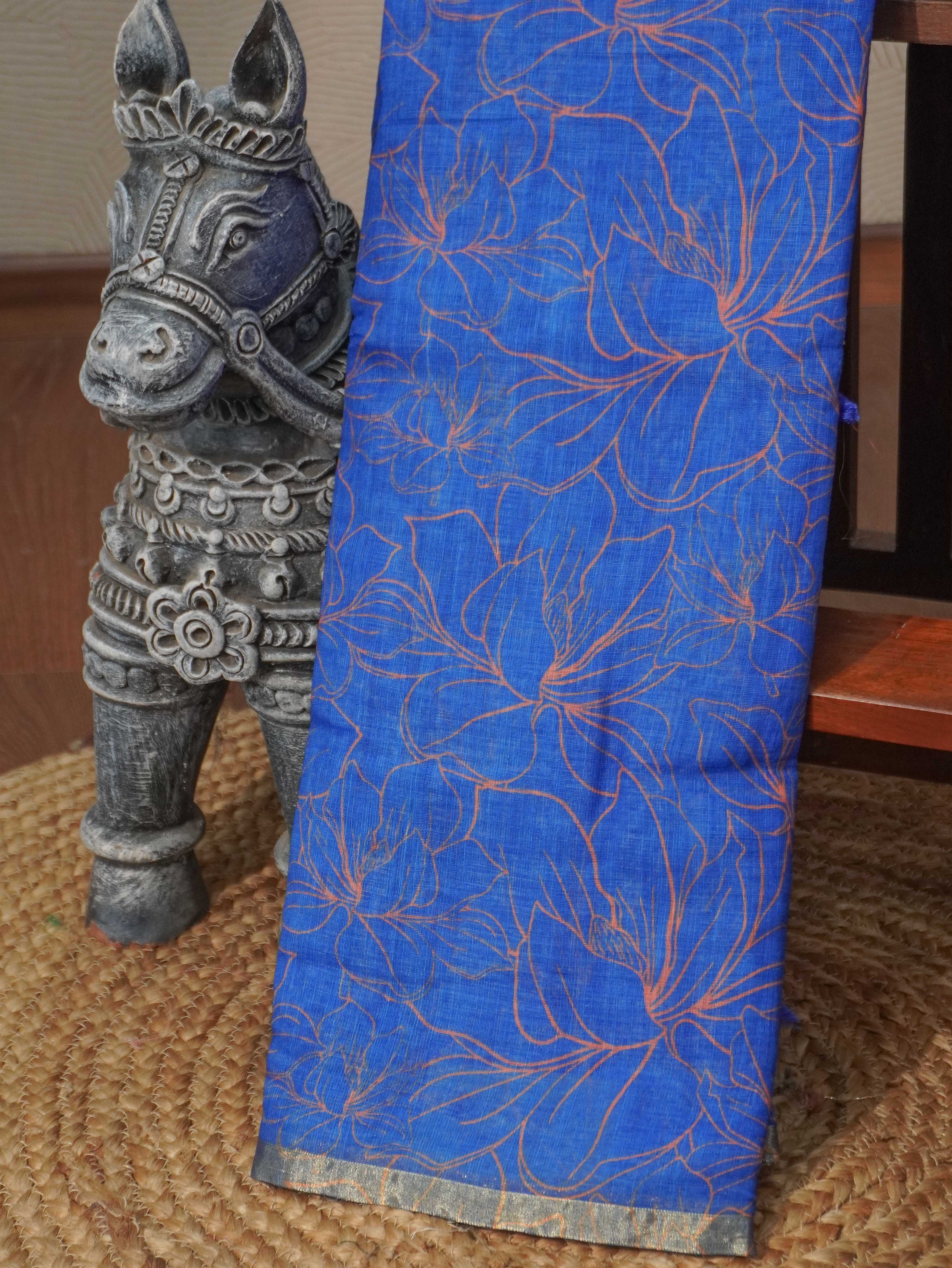 Linen Cotton Saree | TTDS3271