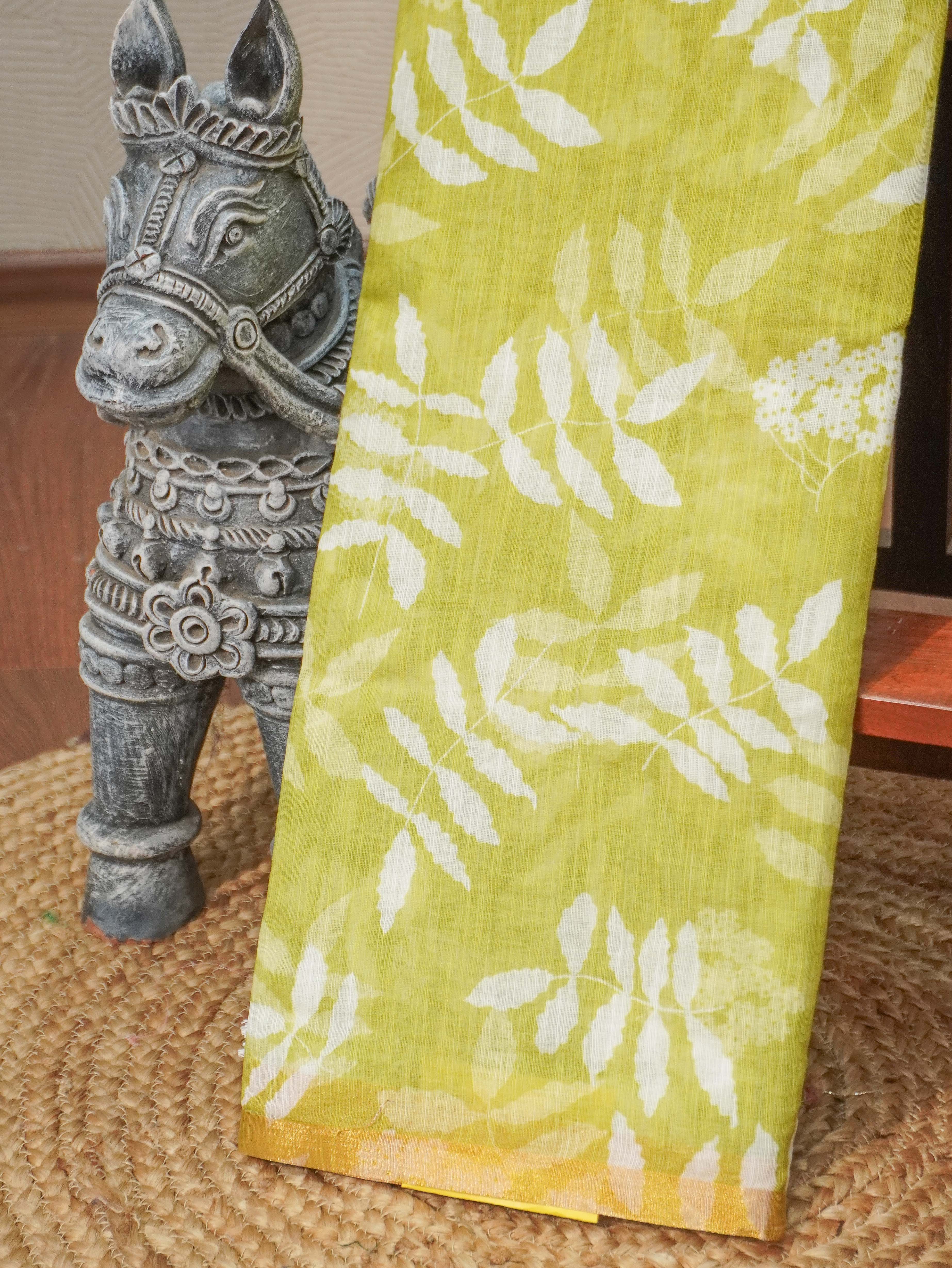 Linen Cotton Saree | TTDS3275