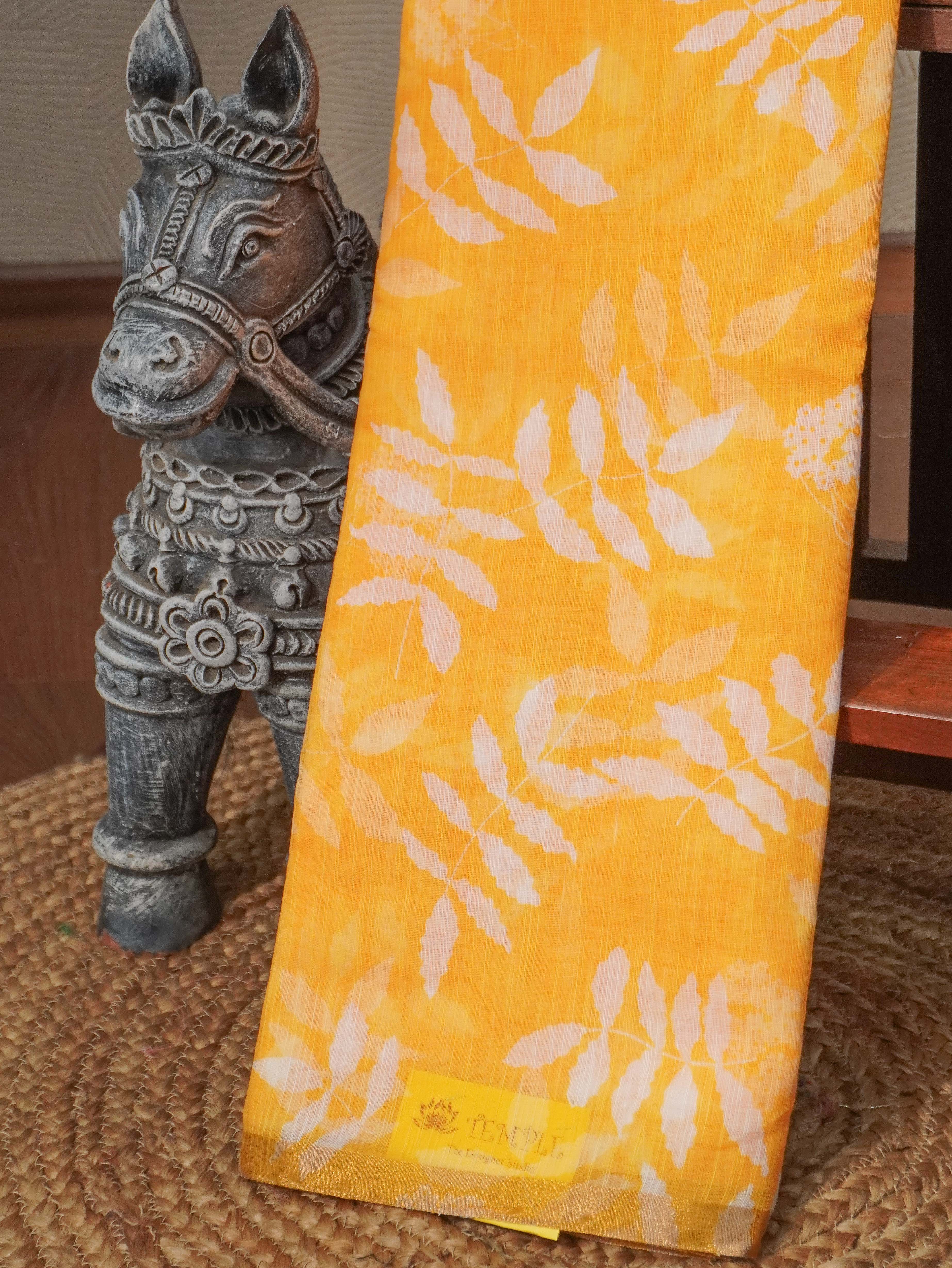 Linen Cotton Saree | TTDS3275