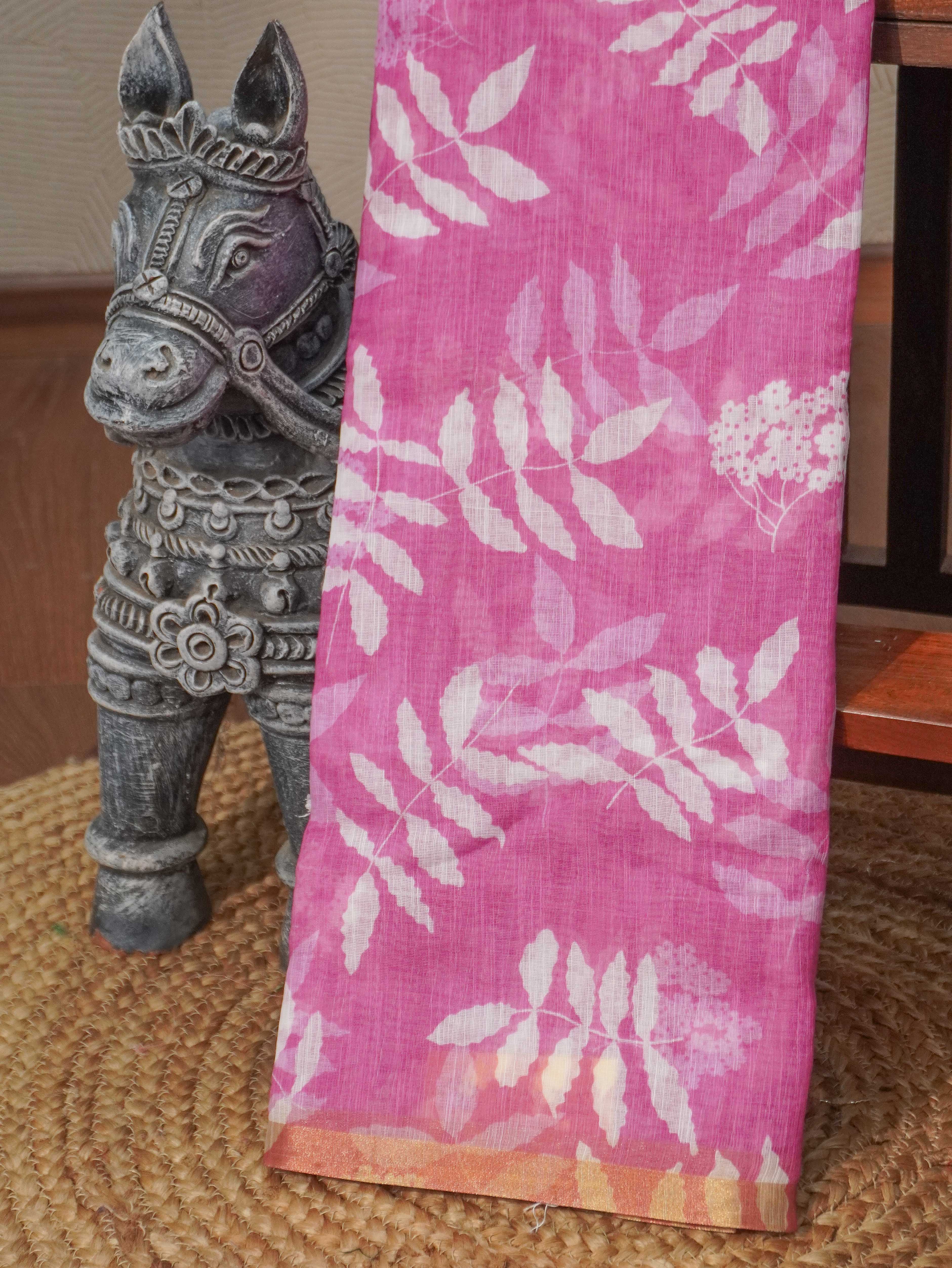 Linen Cotton Saree | TTDS3275