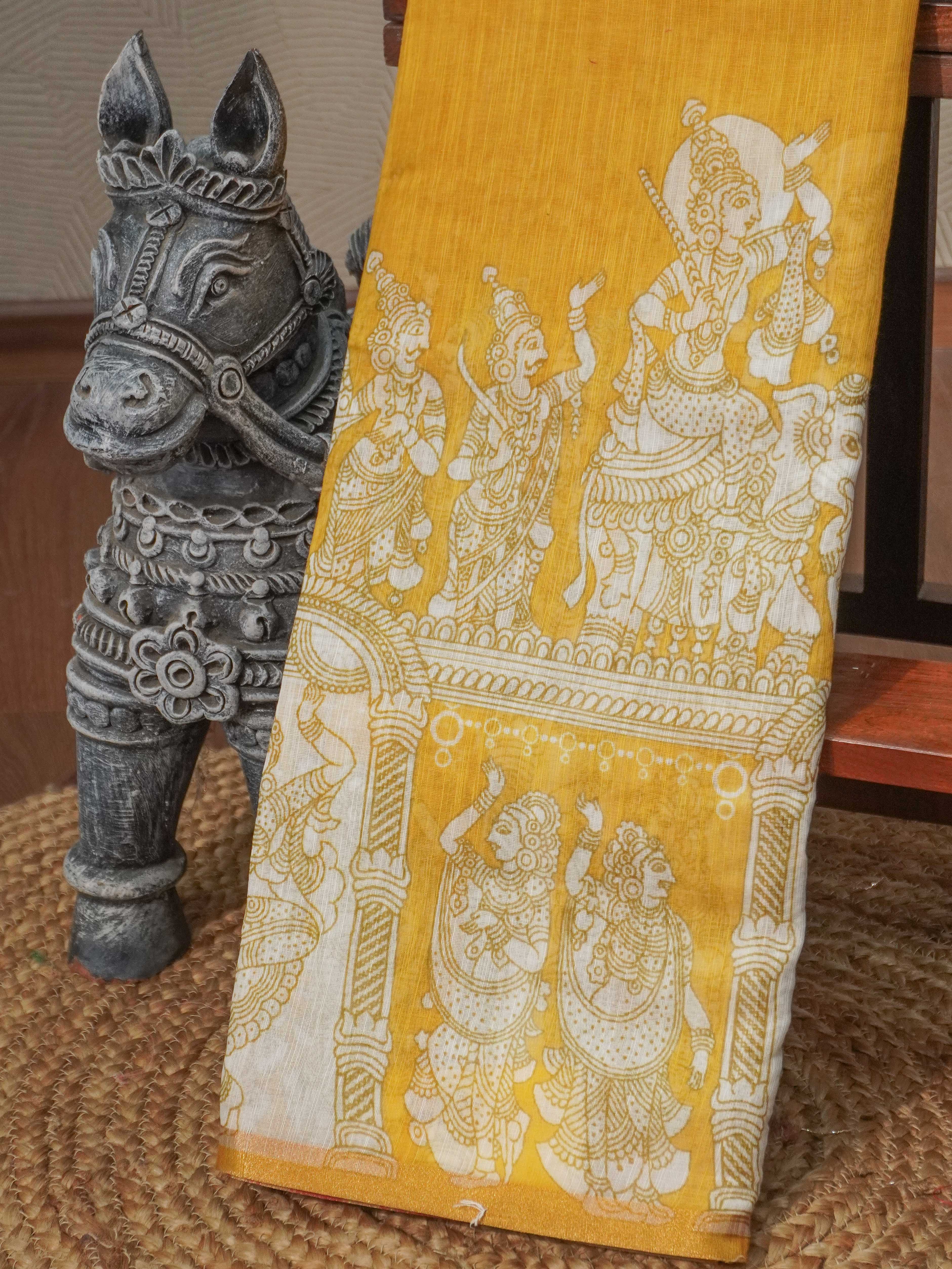Linen Cotton Saree | TTDS3276
