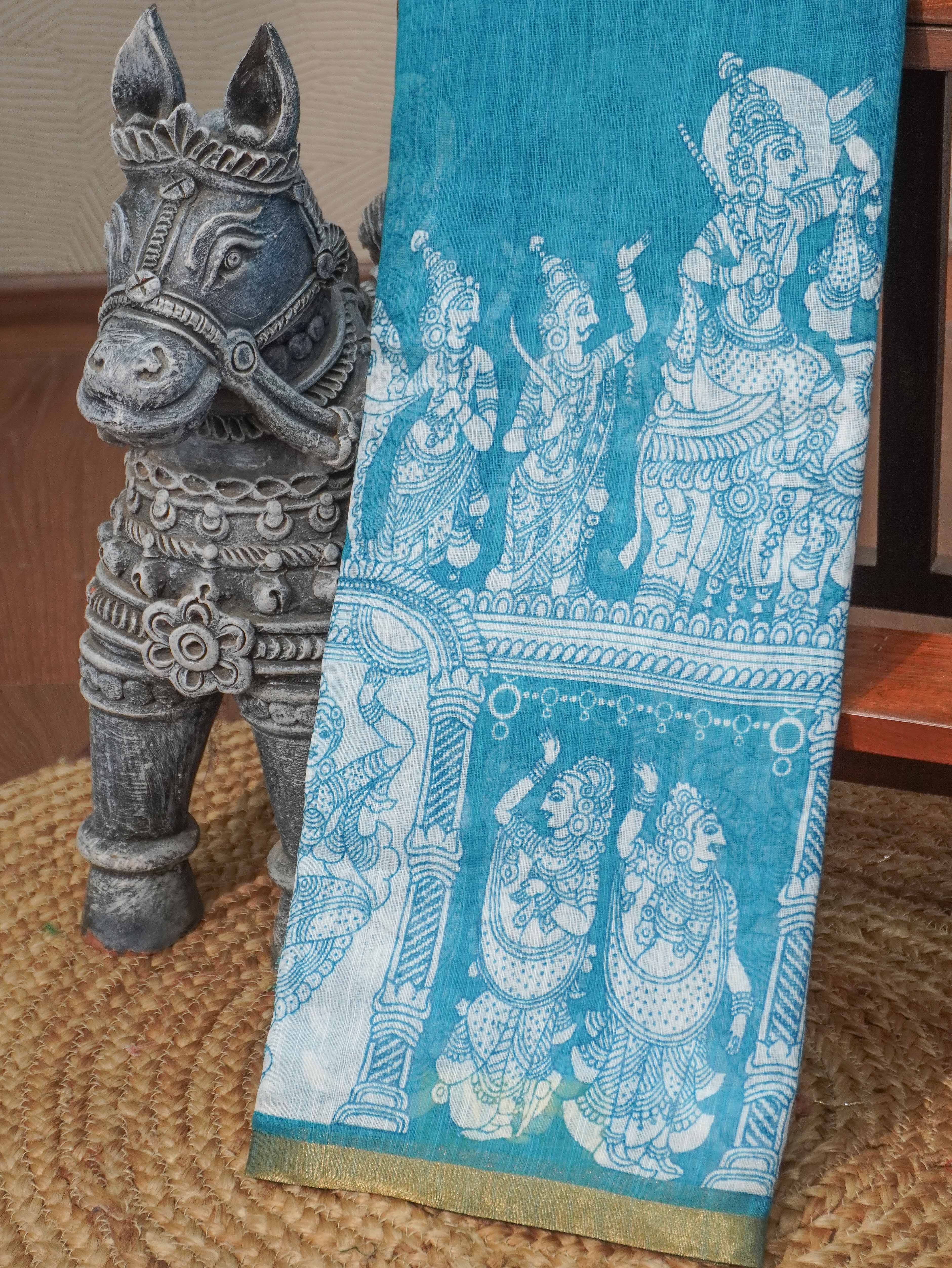 Linen Cotton Saree | TTDS3276